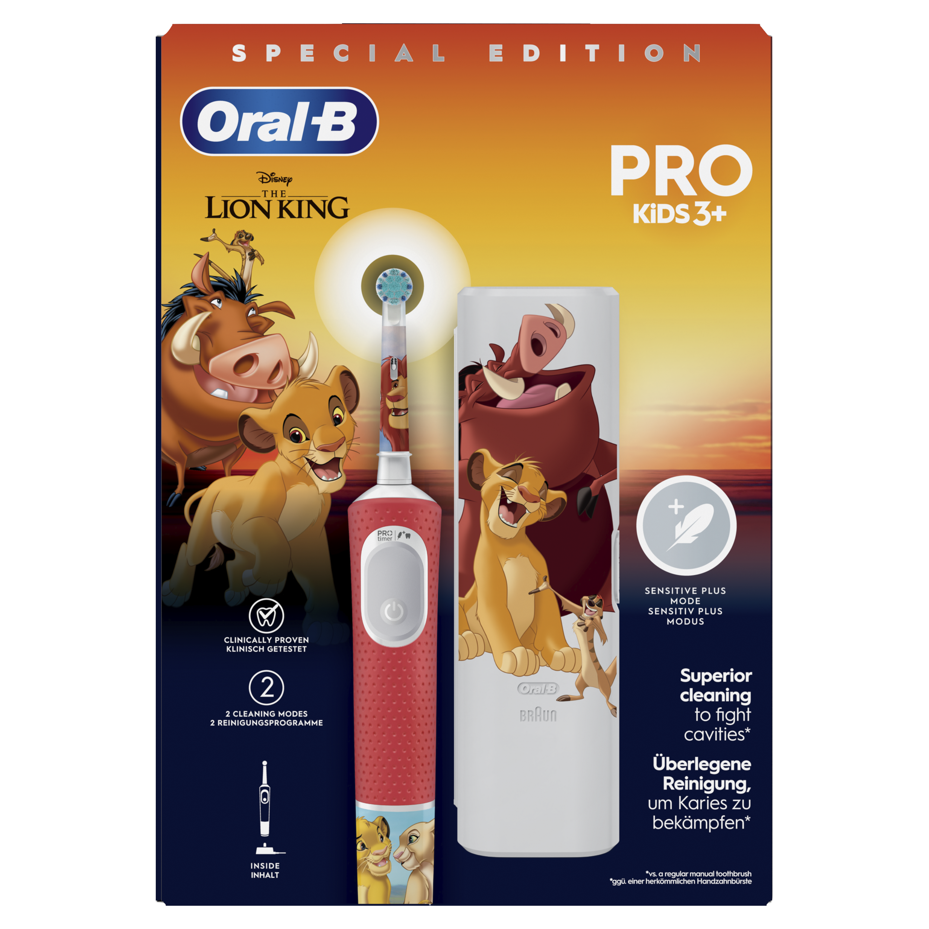 Oral-B Pro Kids Rey León Cepillo Eléctrico con 1+8 Recambios