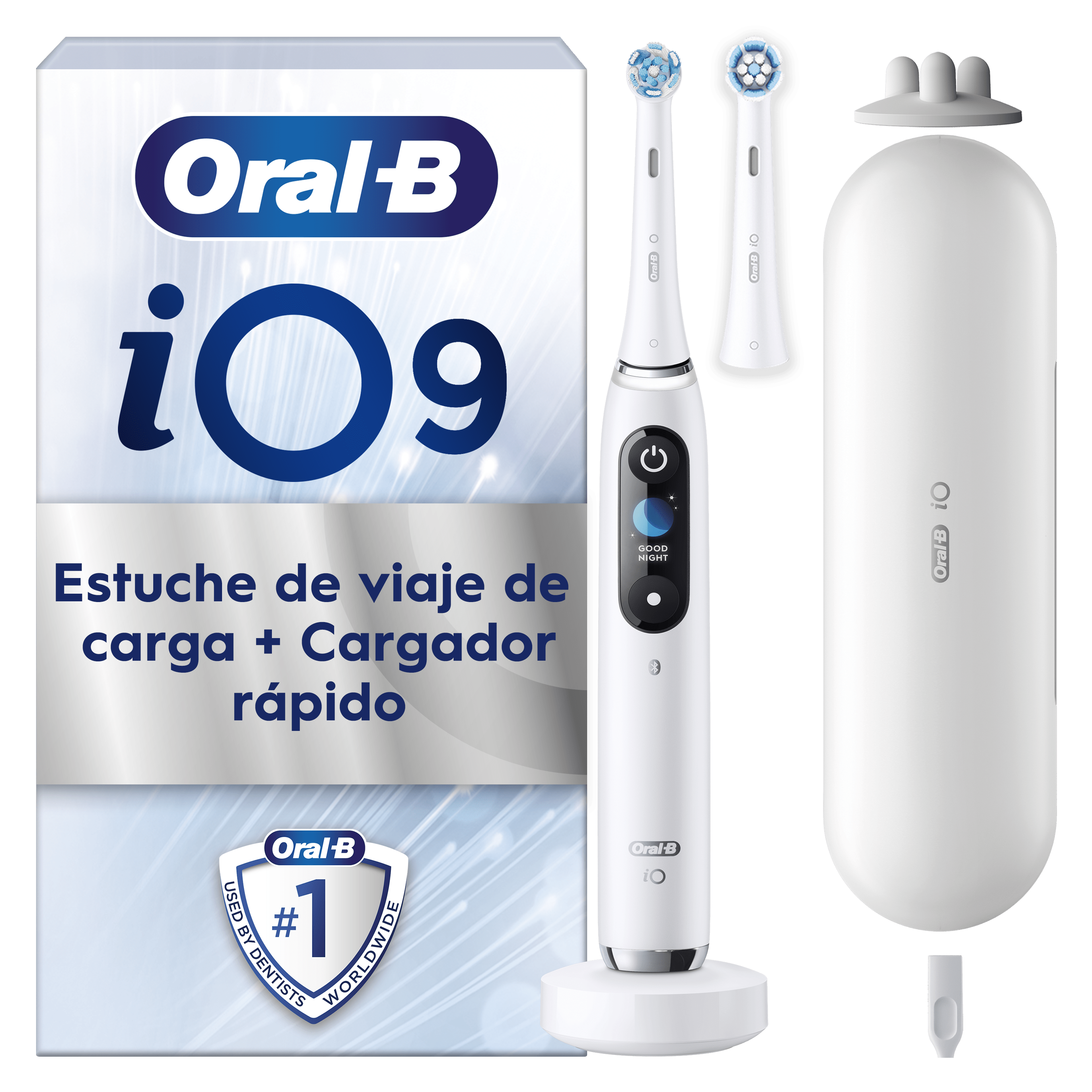 Oral-B iO 9 Cepillo Eléctrico Blanco con 2+9 cabezales