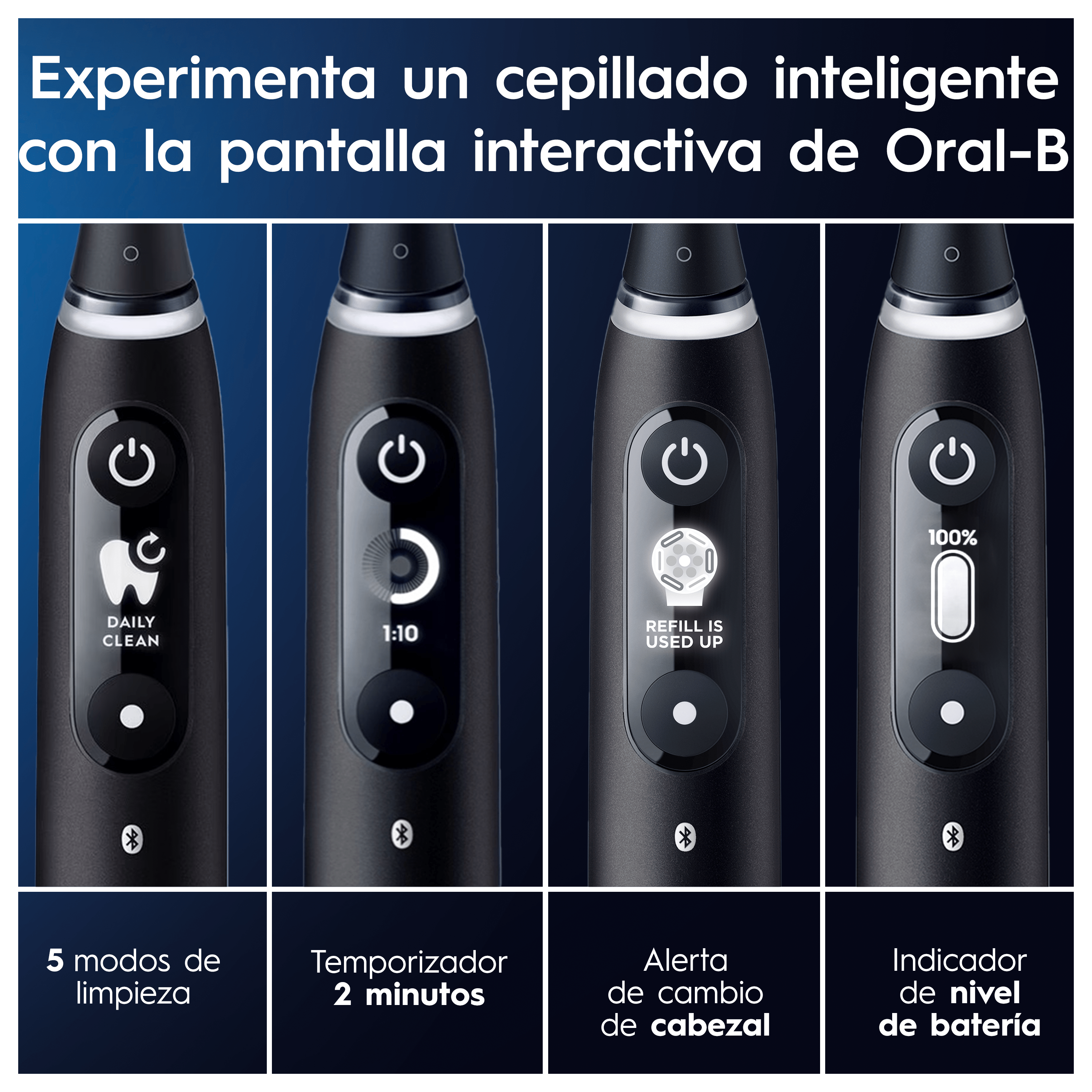 Oral-B iO6 Pack Dúo de Cepillos Eléctricos Negro y Rosa con 3 cabezales