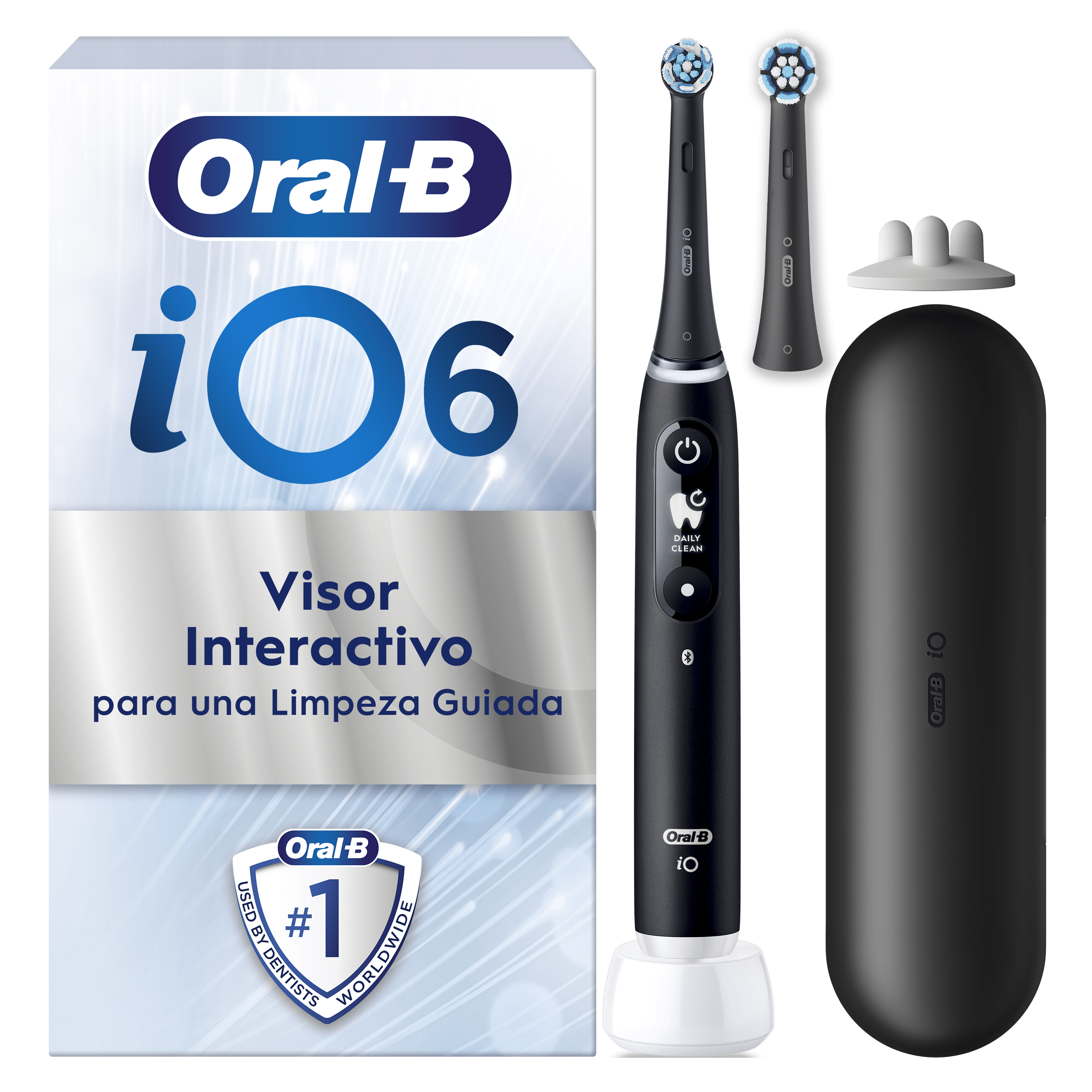 Oral-B iO 6 Cepillo Eléctrico Negro con 2 cabezales
