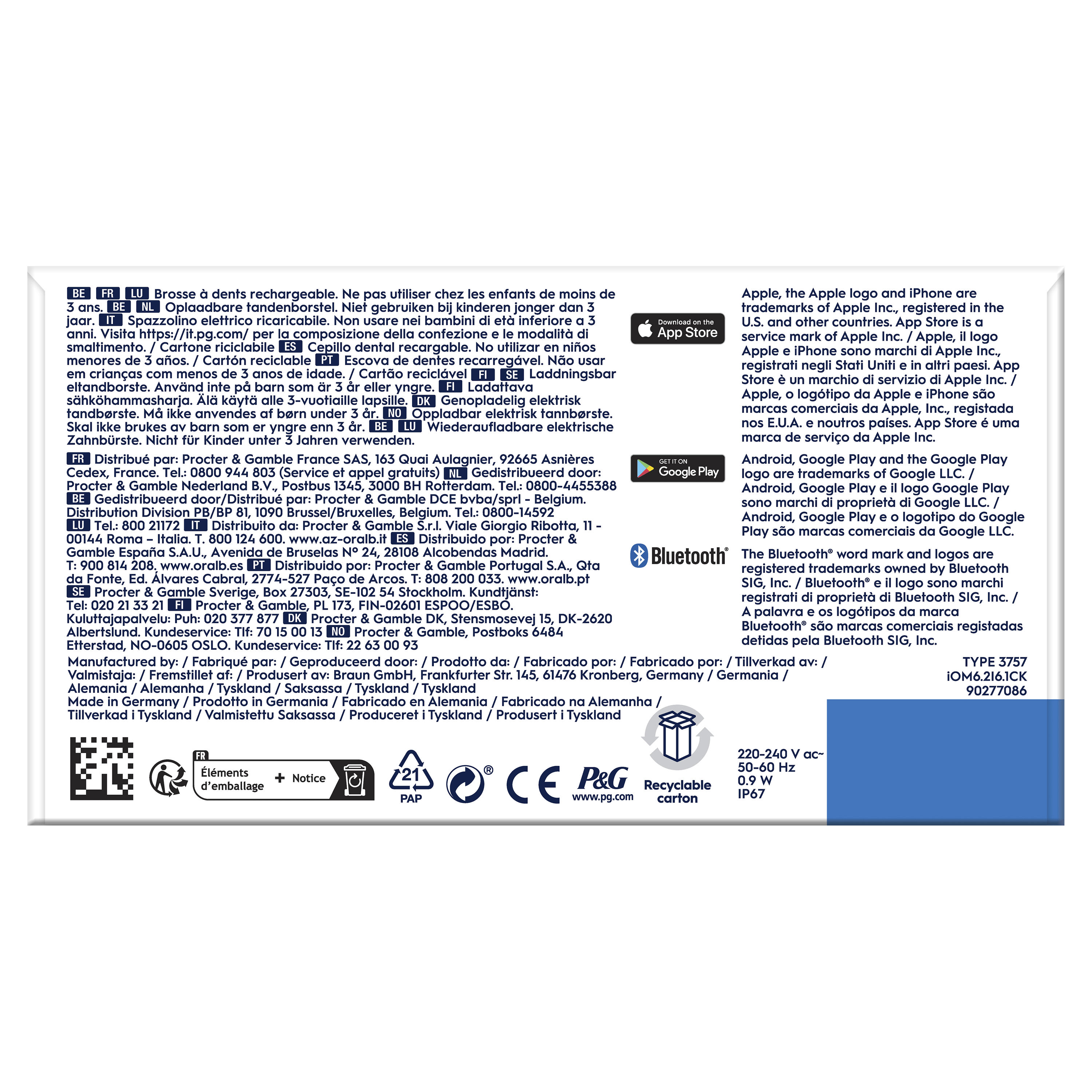 Oral-B iO 6 Cepillo Eléctrico Gris con 2+4 cabezales