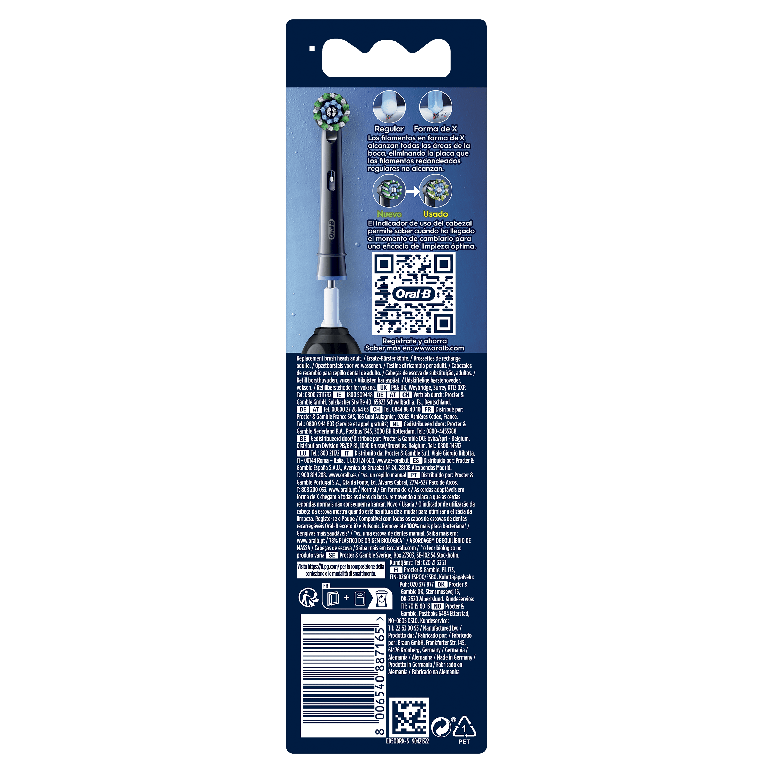 Oral-B Recambios Cross Action Negros - Pack de 18