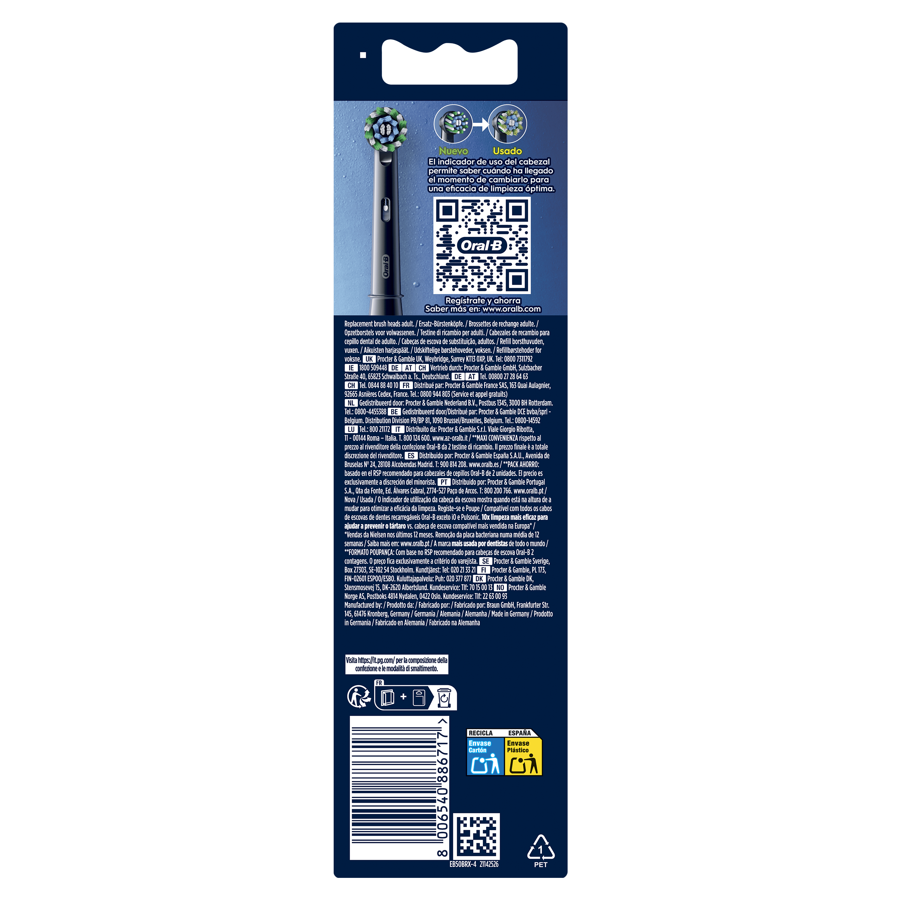 Oral-B Recambios Cross Action Negros - Pack de 20
