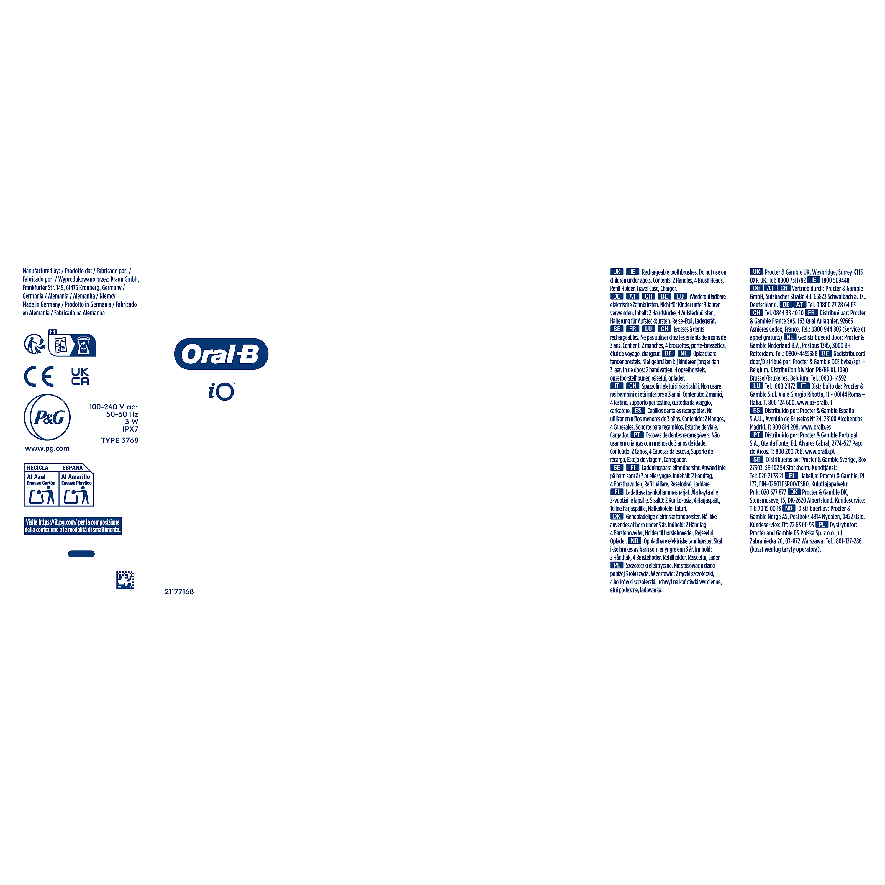 Oral-B iO 9 Pack Doble de Cepillos Eléctricos Negro y Rosa con 4+5 cabezales y cargador de viaje