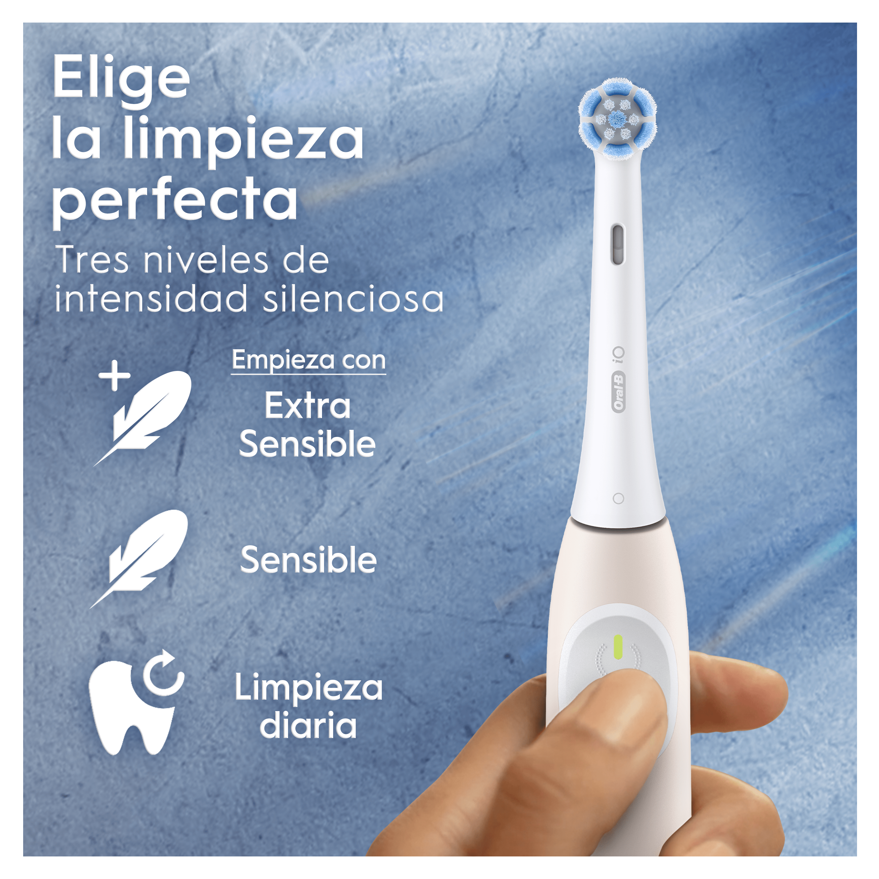 Oral-B iO 2 Pack de Cepillo Eléctrico Rosa con 1 cabezal y funda de viaje
