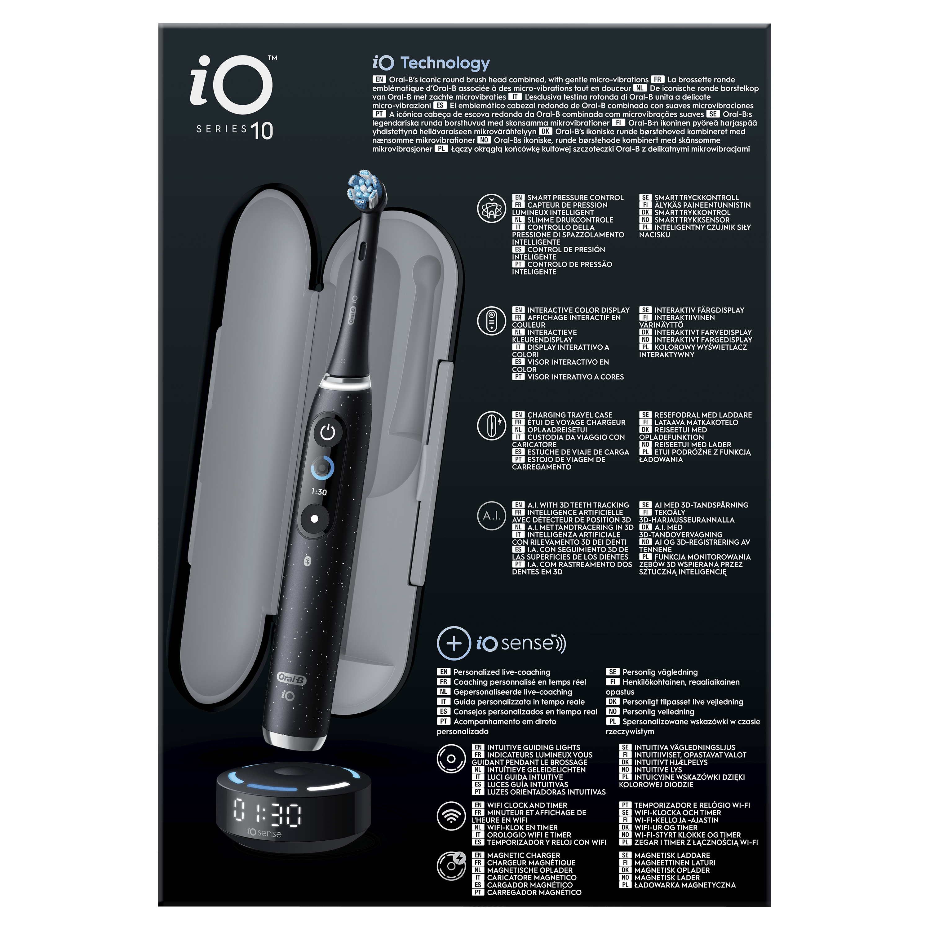 Oral-B iO 10 Cepillo Eléctrico Negro Edición Especial con 1 cabezal