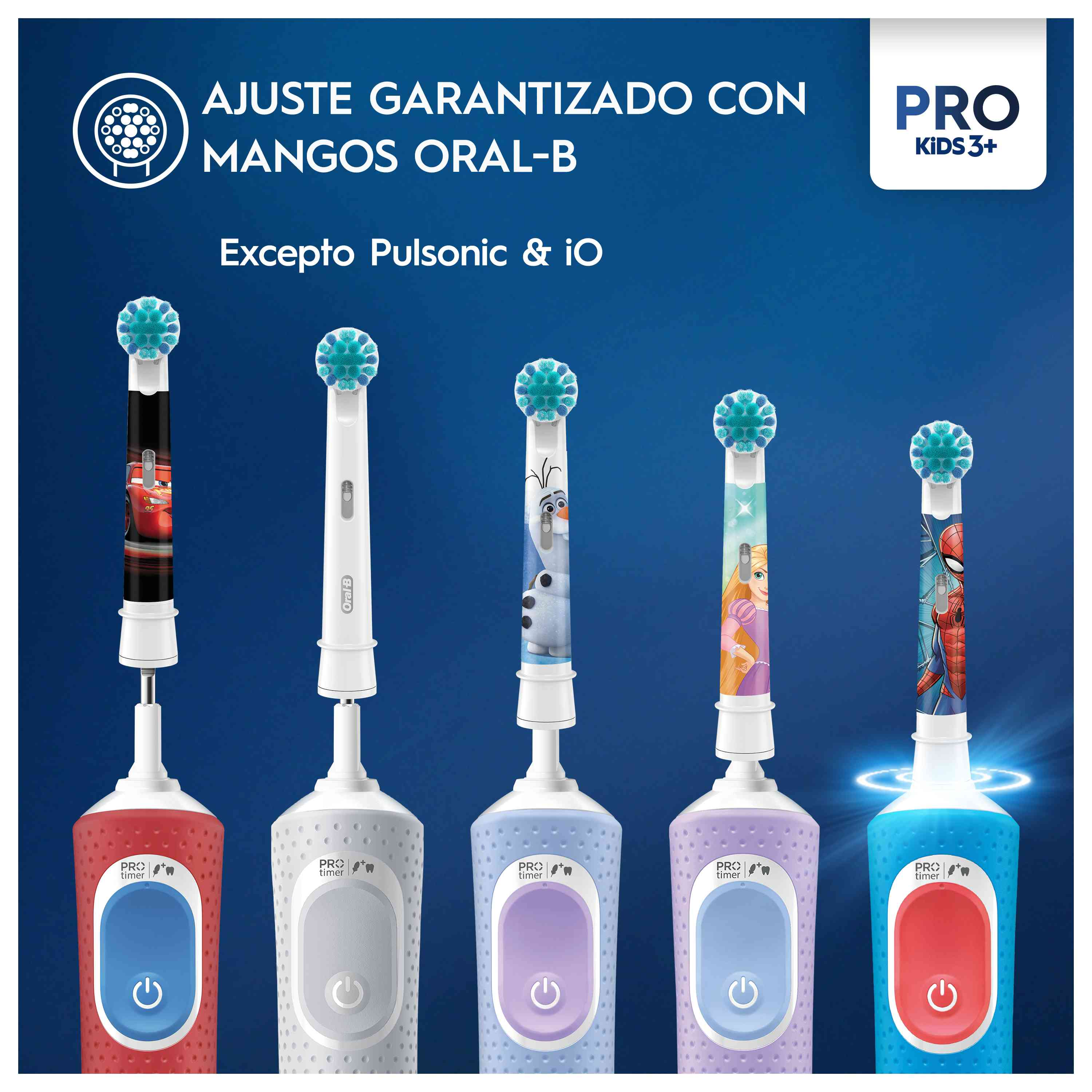Oral-B Pro Kids Spiderman Cepillo Eléctrico con 1 + 4 Recambios