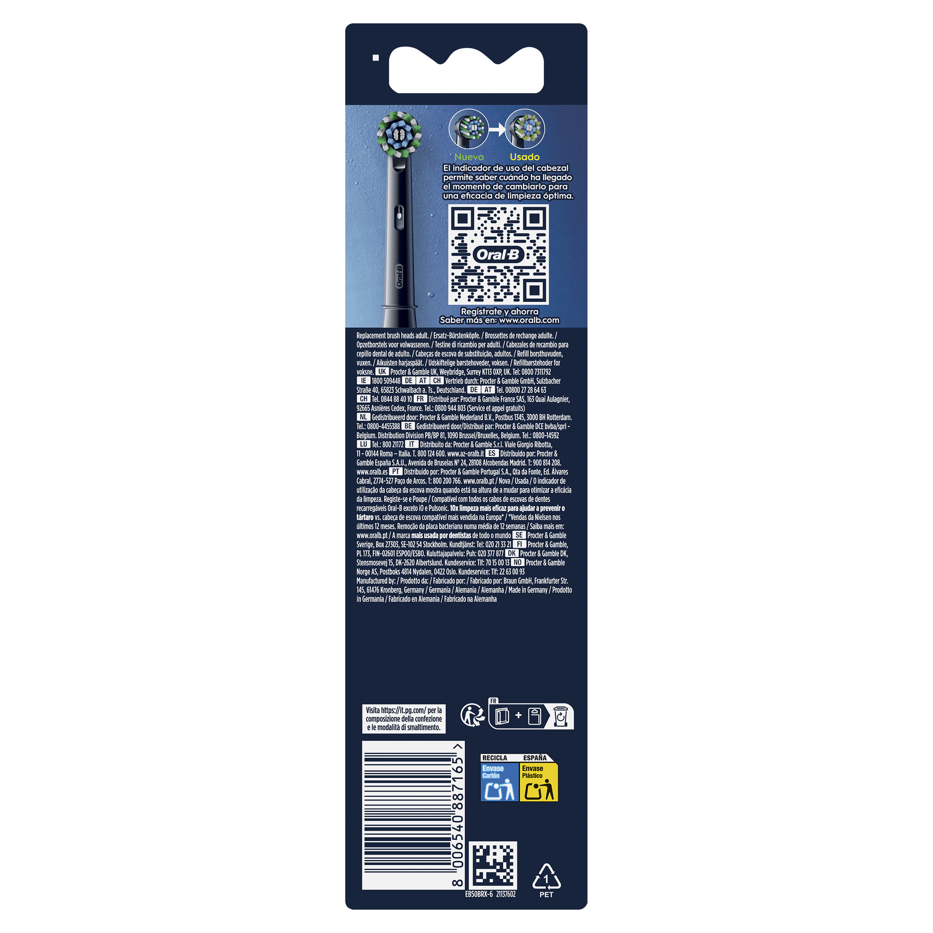 Oral-B Recambios Cross Action Negros - Pack de 18