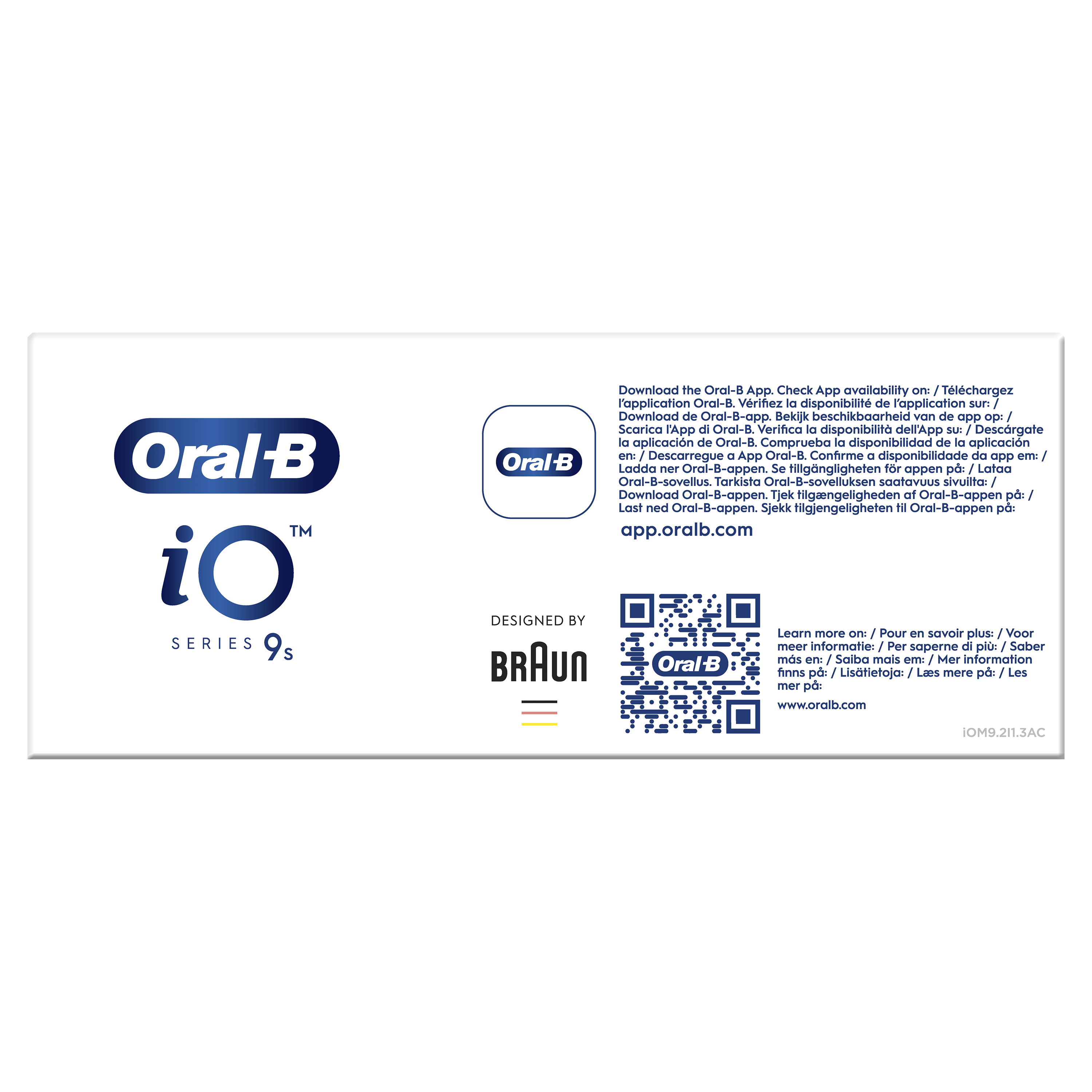 Oral-B iO 9 Cepillo Eléctrico Blanco con 2+9 cabezales