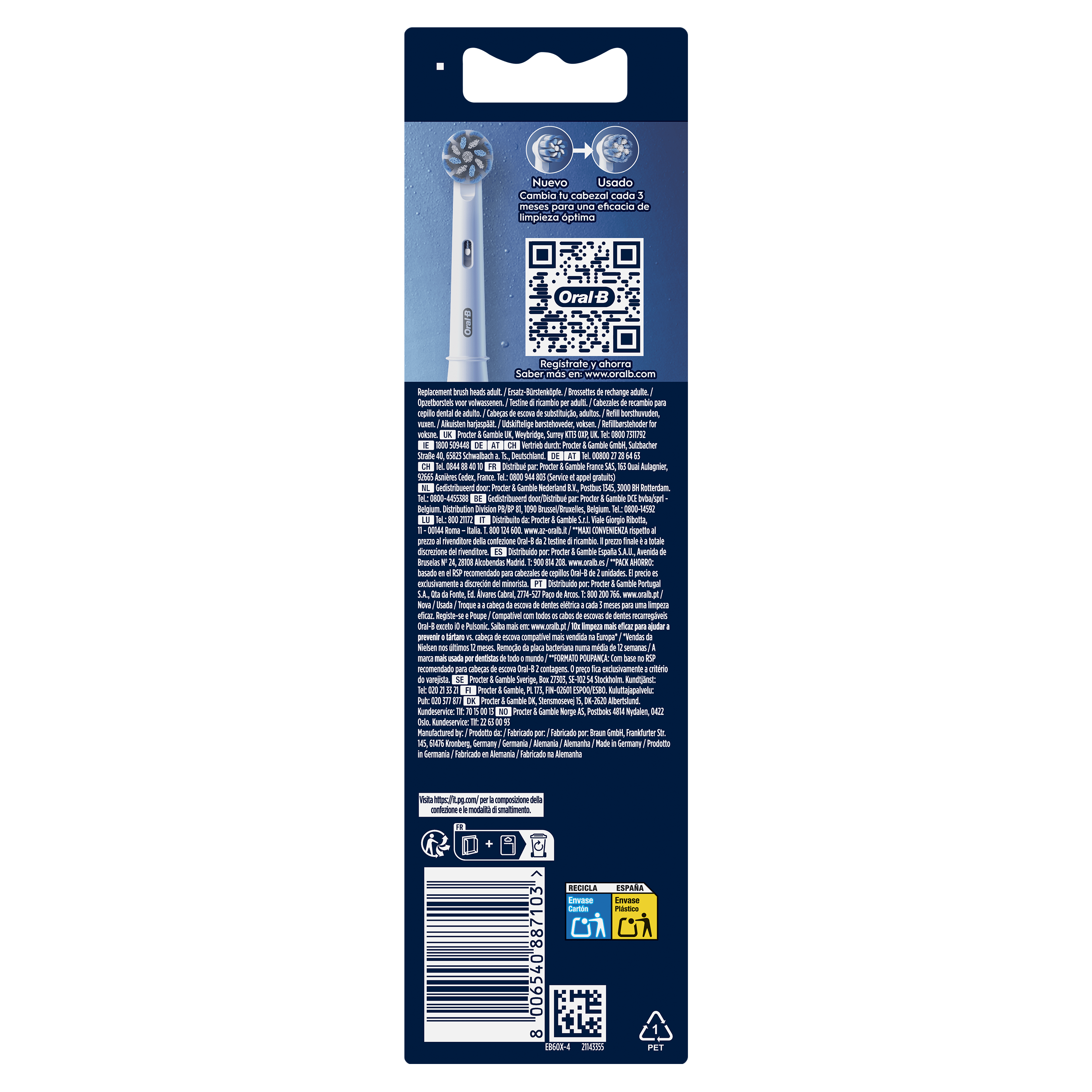 Oral-B Recambios Sensitive Clean - Pack de 20