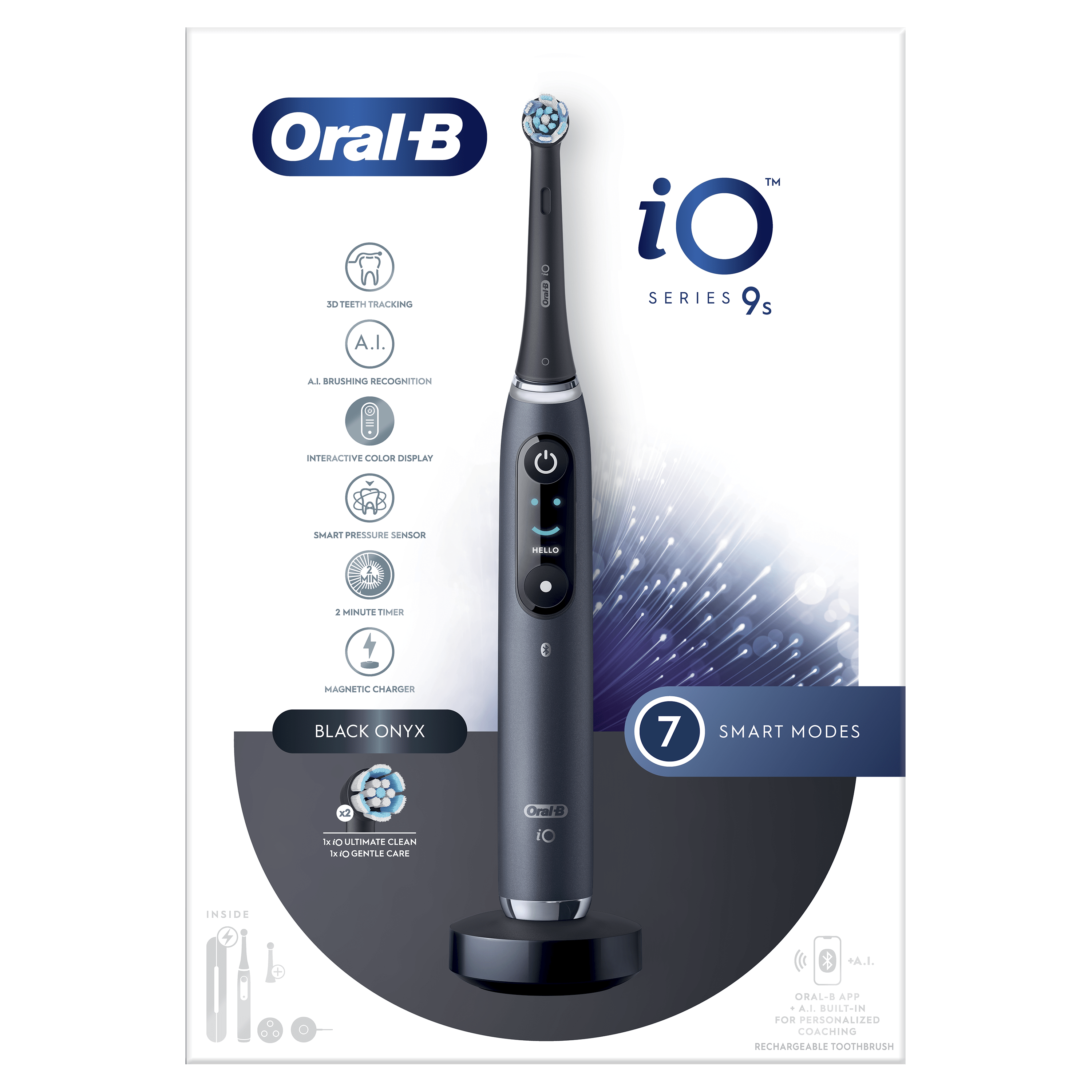 Oral-B iO 9 Cepillo Eléctrico Negro con 2+4 cabezales