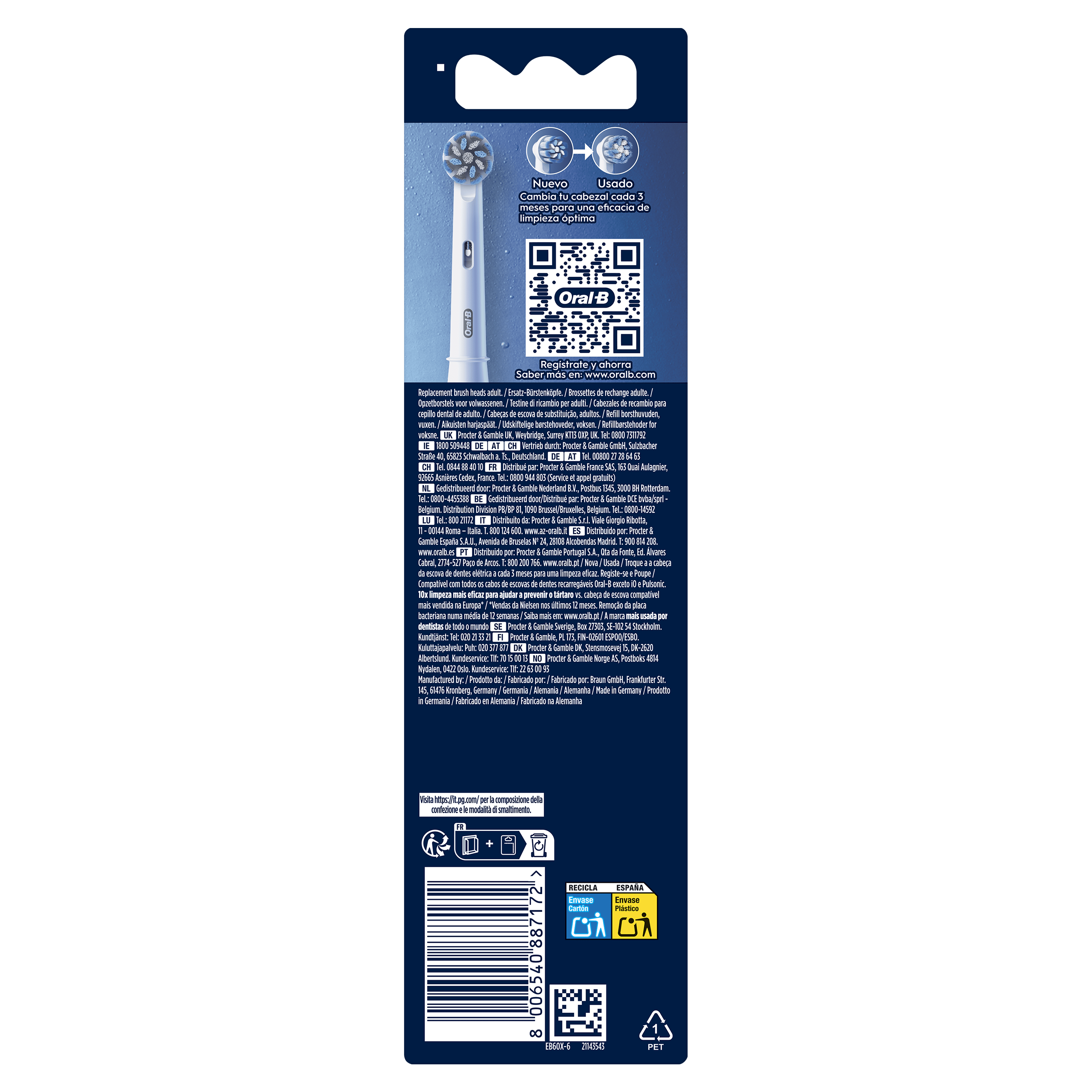 Oral-B Recambios Sensitive Clean - Pack de 18