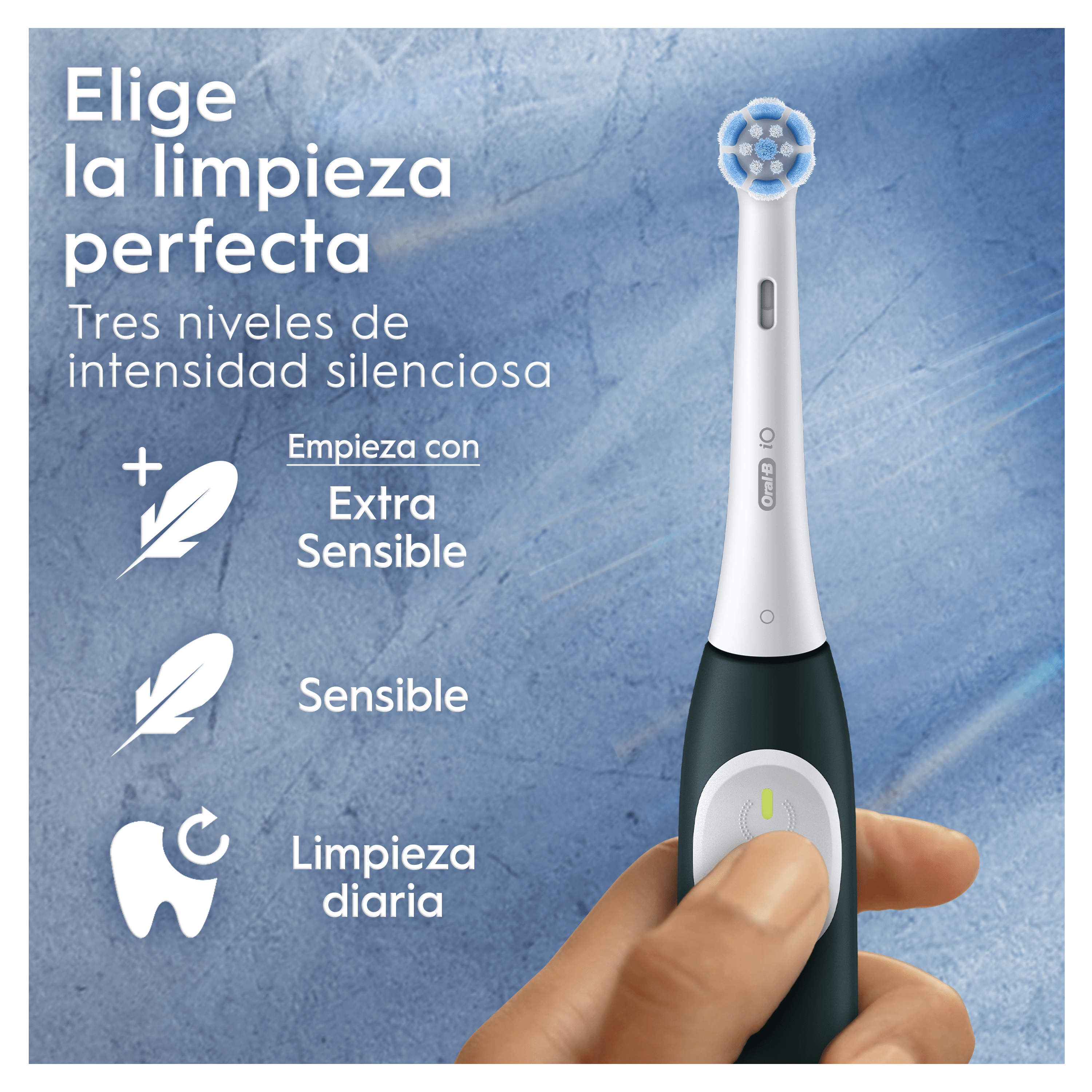 Oral-B iO 2 Pack de Cepillo Eléctrico Verde con 1+2 cabezal y estuche de viaje