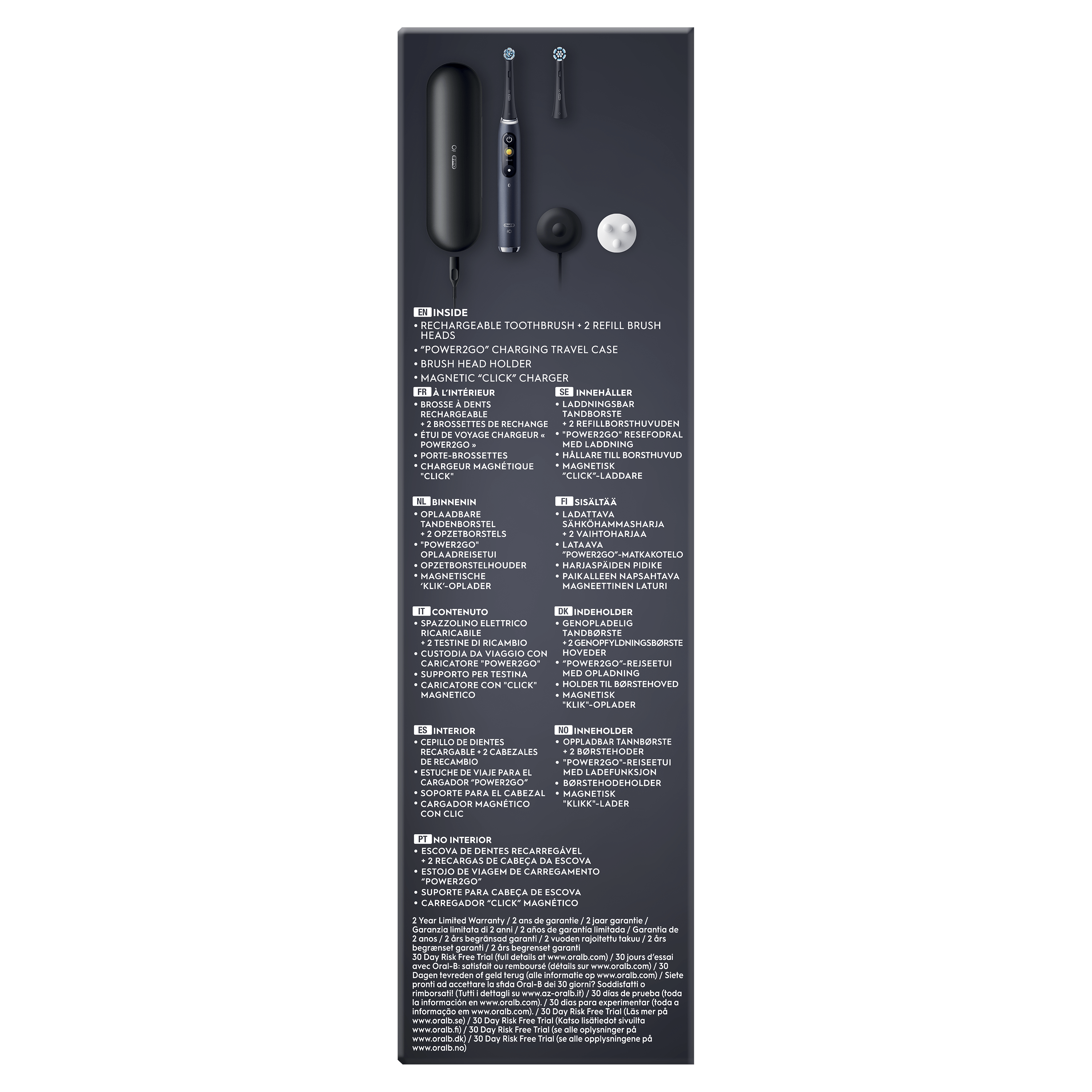 Oral-B iO 9 Cepillo Eléctrico Negro con 2 cabezales