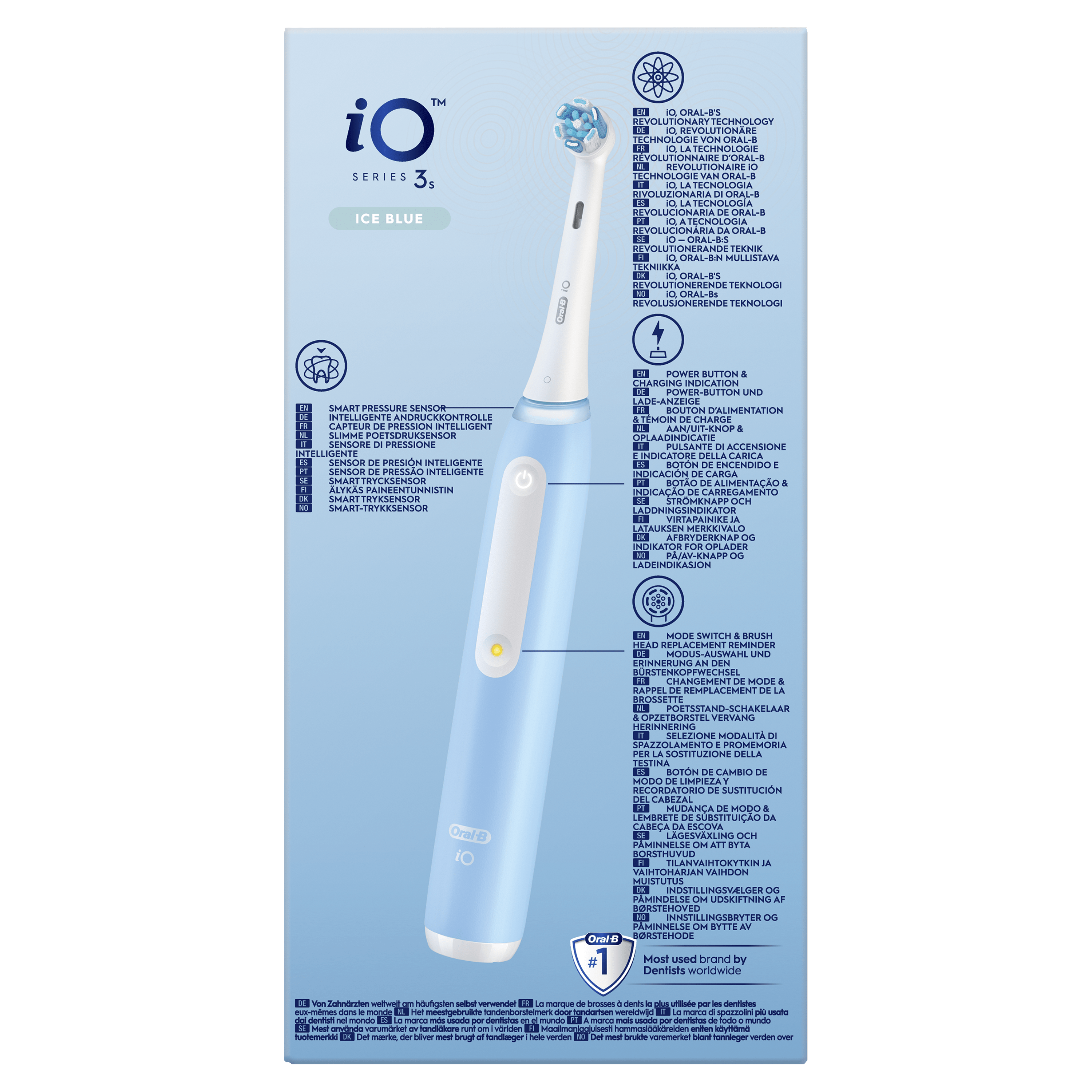 Oral-B iO 3 Cepillo Eléctrico Azul con 1+3 cabezal