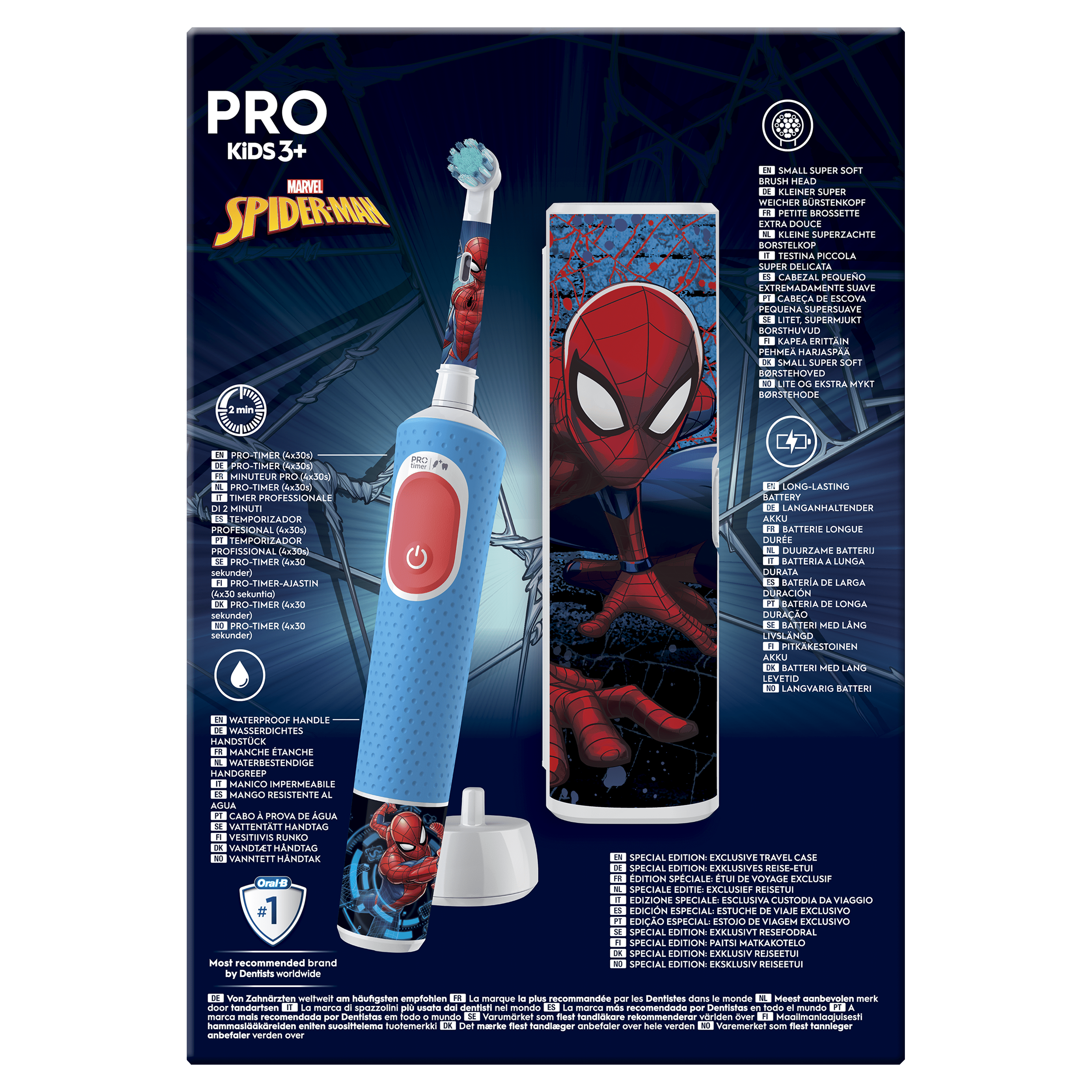 Oral-B Pro Kids Spiderman Cepillo Eléctrico con 1 Cabezal