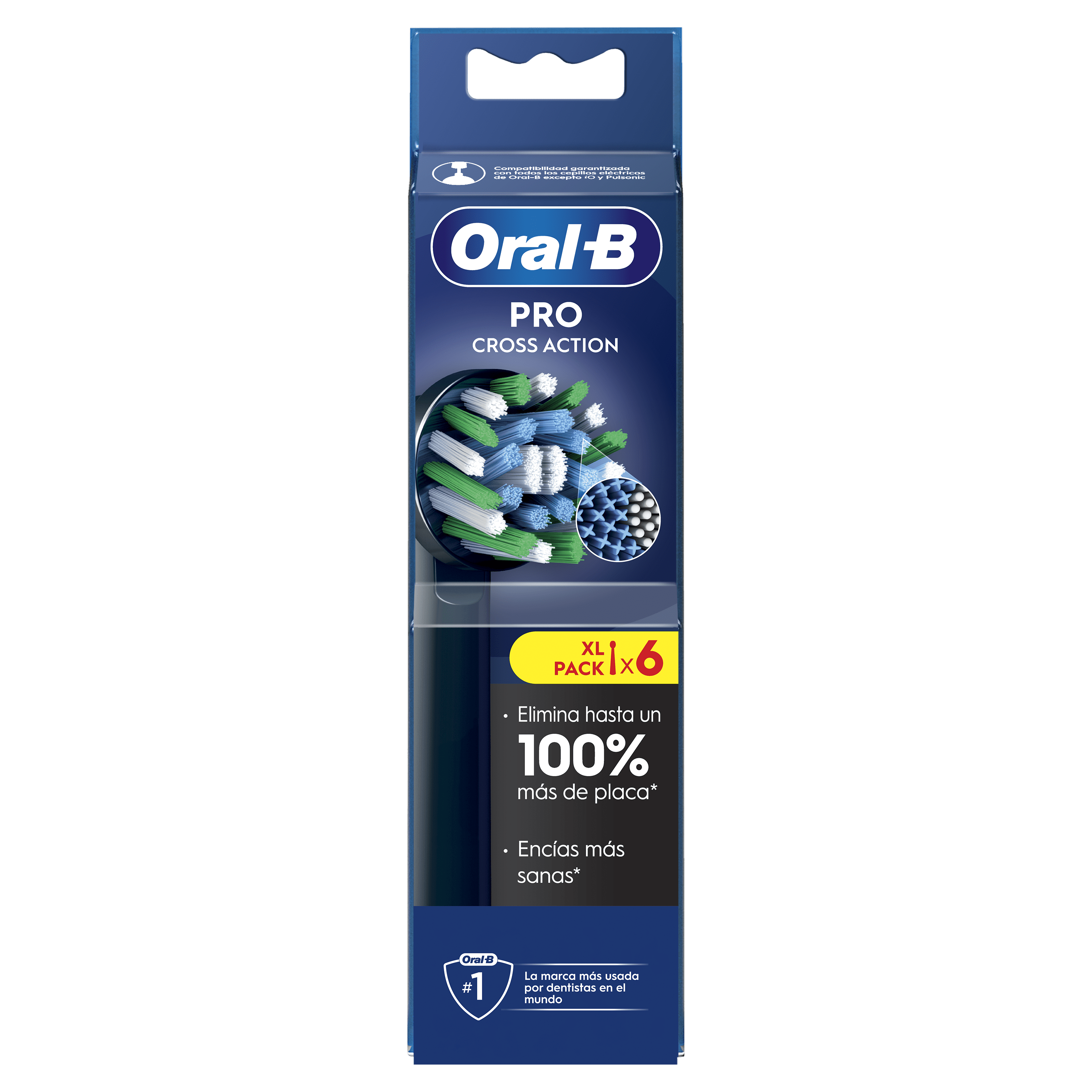 Oral-B Recambios Cross Action Negros - Pack de 18