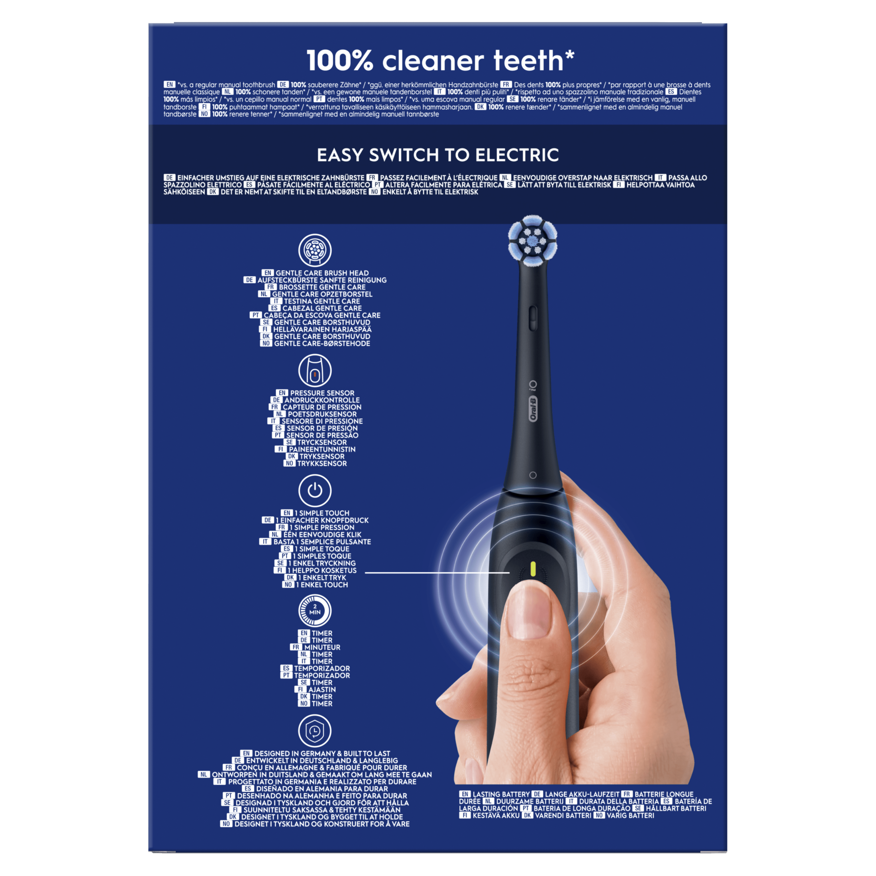 Oral-B iO 2 Pack Dúo de Cepillos Eléctricos Negro y Verde Bosque con 2 cabezales