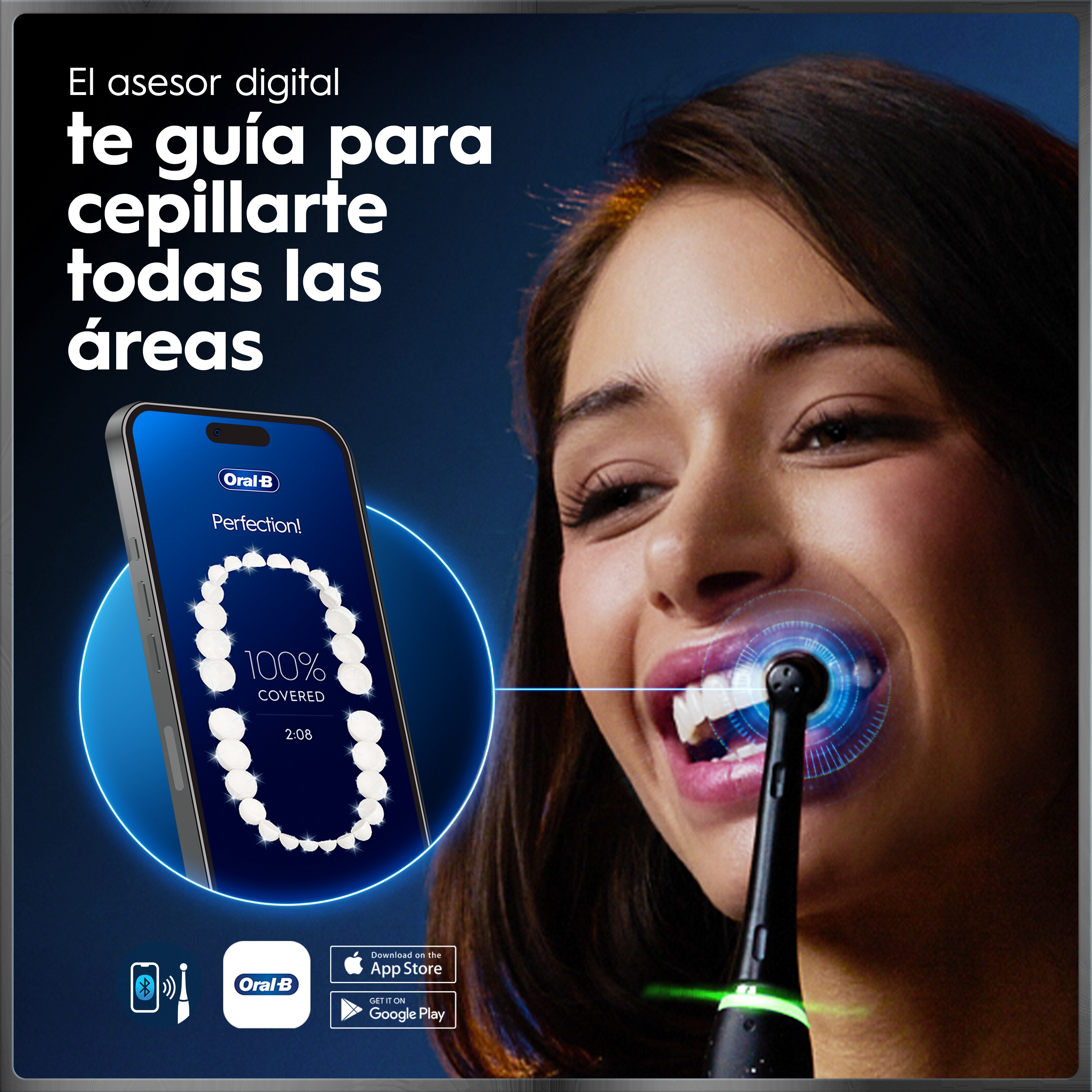 Oral-B iO 10 Pack de Cepillo Eléctrico Negro con 3 cabezales y cargador de viaje