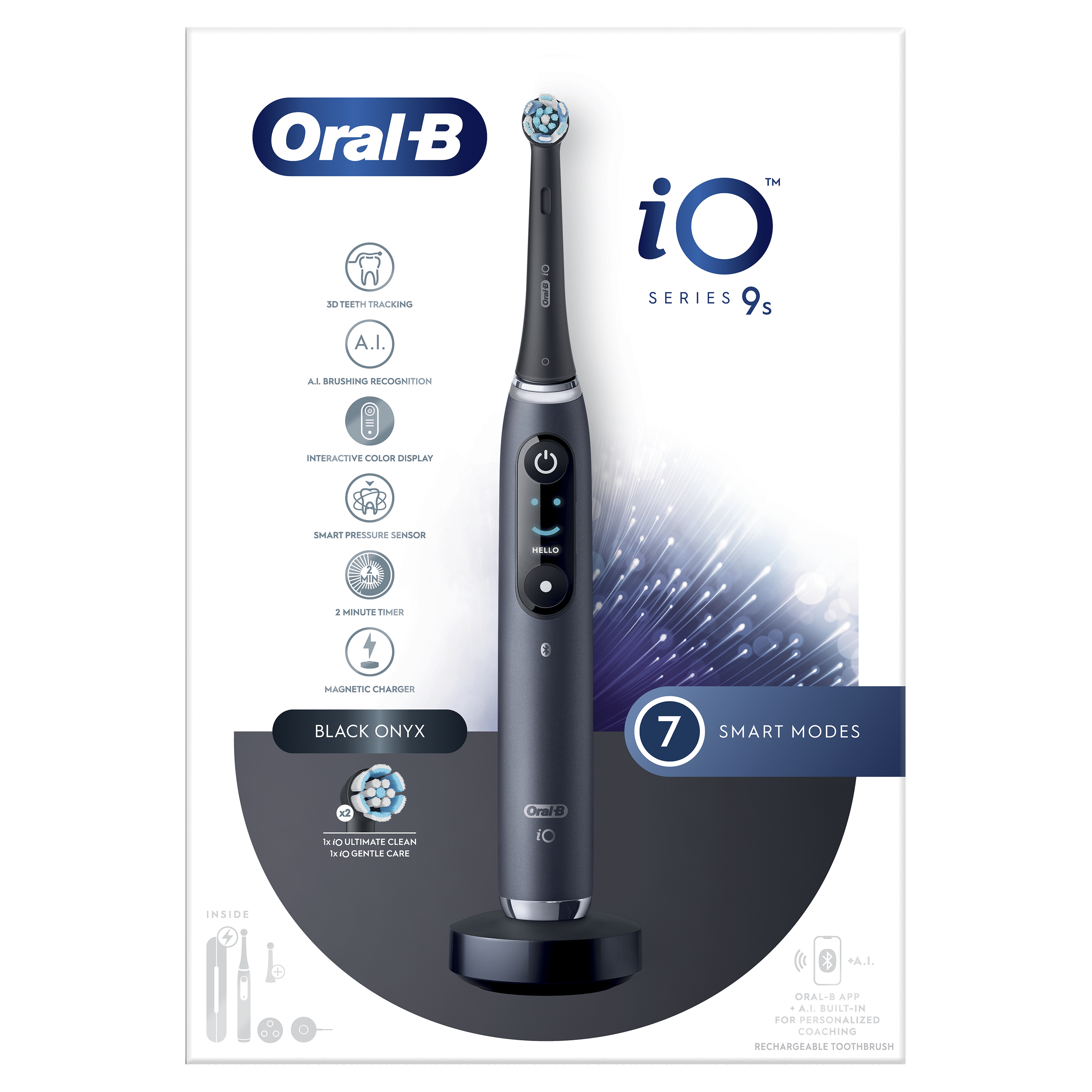 Oral-B iO 9 Cepillo Eléctrico Negro con 2 Cabezales