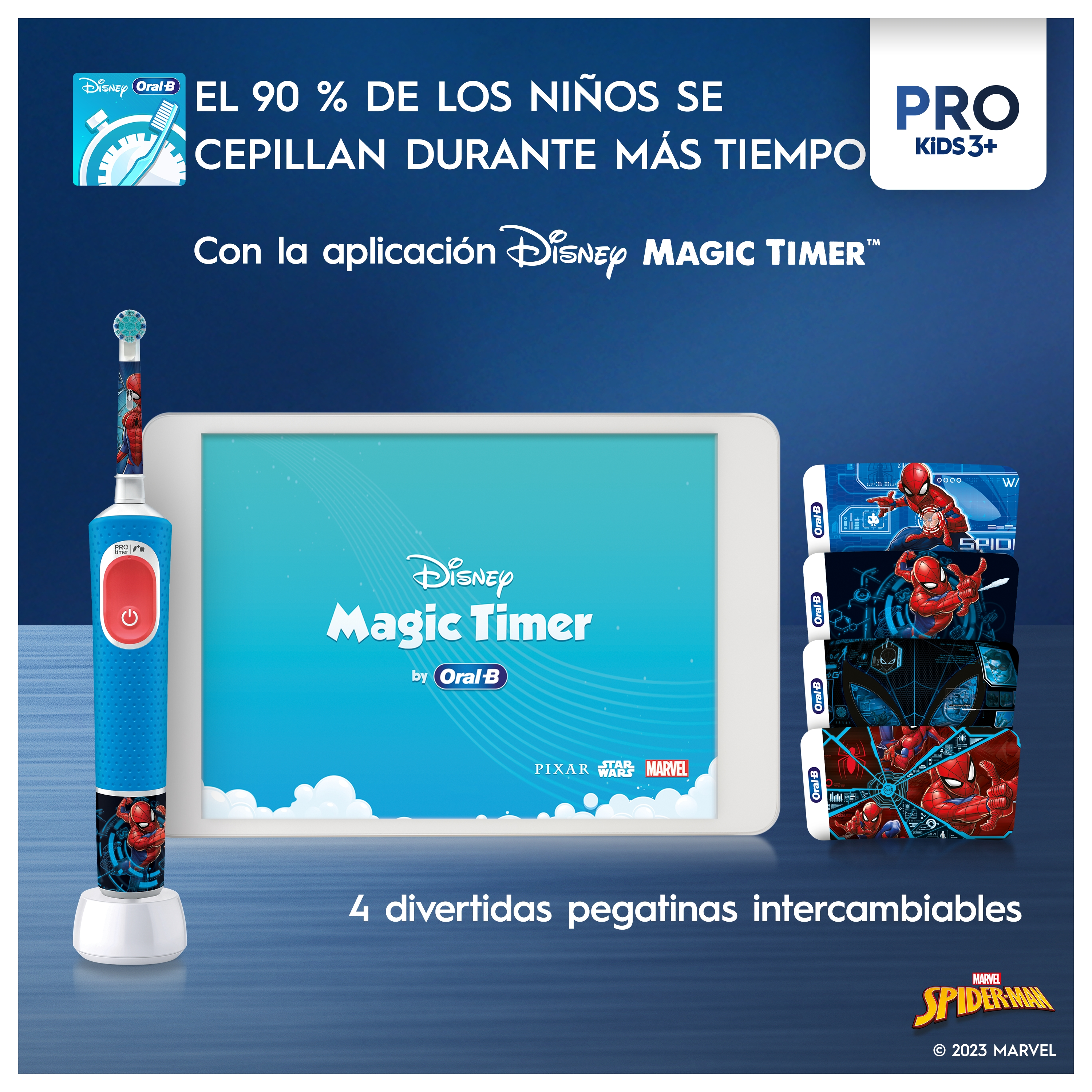 Oral-B Pro Kids Spiderman Cepillo Eléctrico con 1 Cabezal