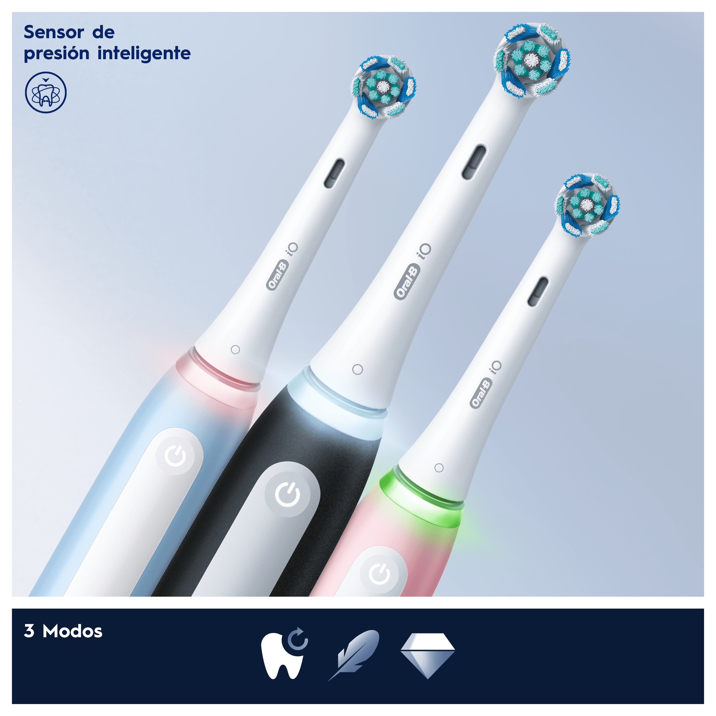 Oral-B iO 3 Cepillo Eléctrico Negro con 1+5 cabezal y estuche de viaje