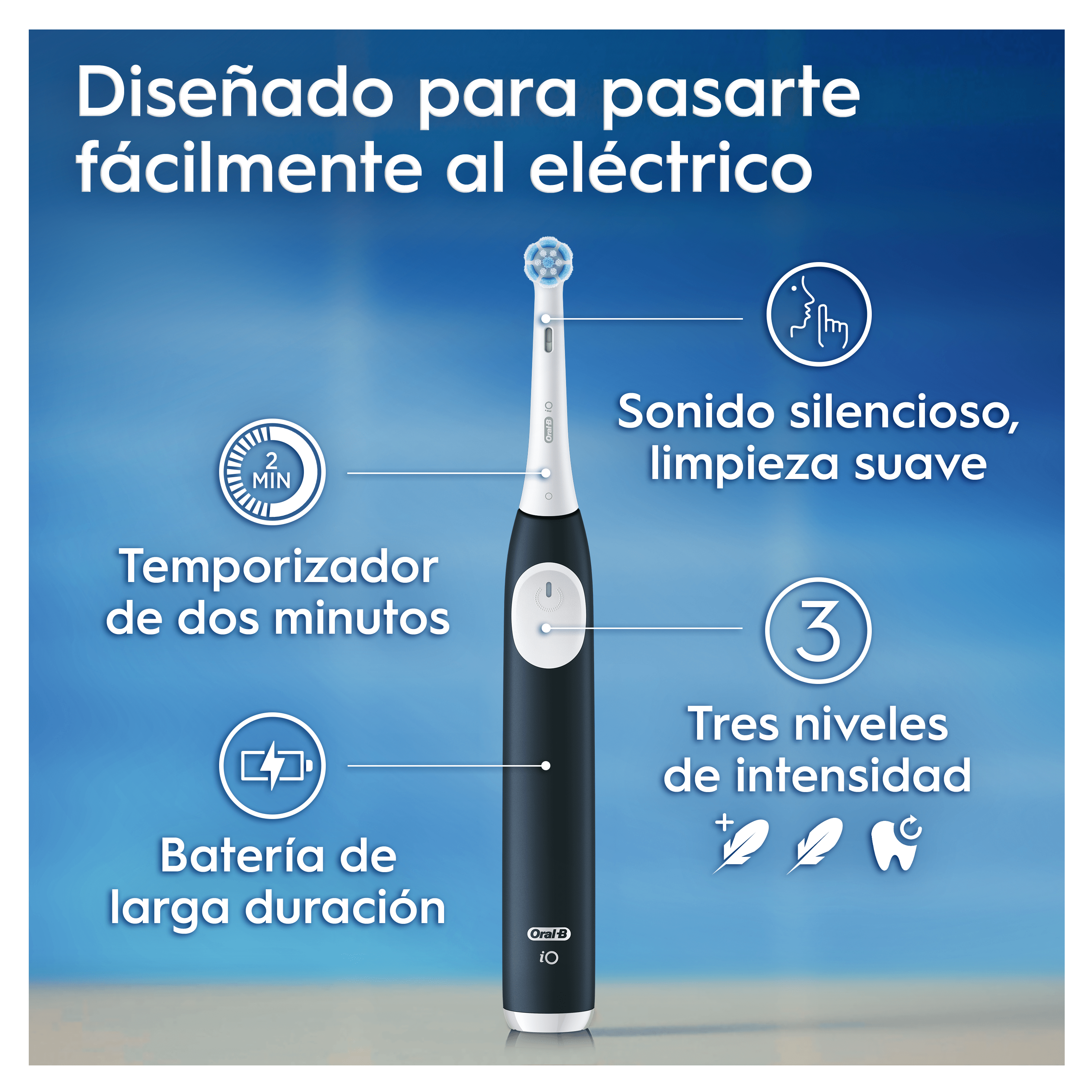 Oral-B iO 2 Cepillo Eléctrico Verde Bosque con 1+2 cabezal y estuche de viaje
