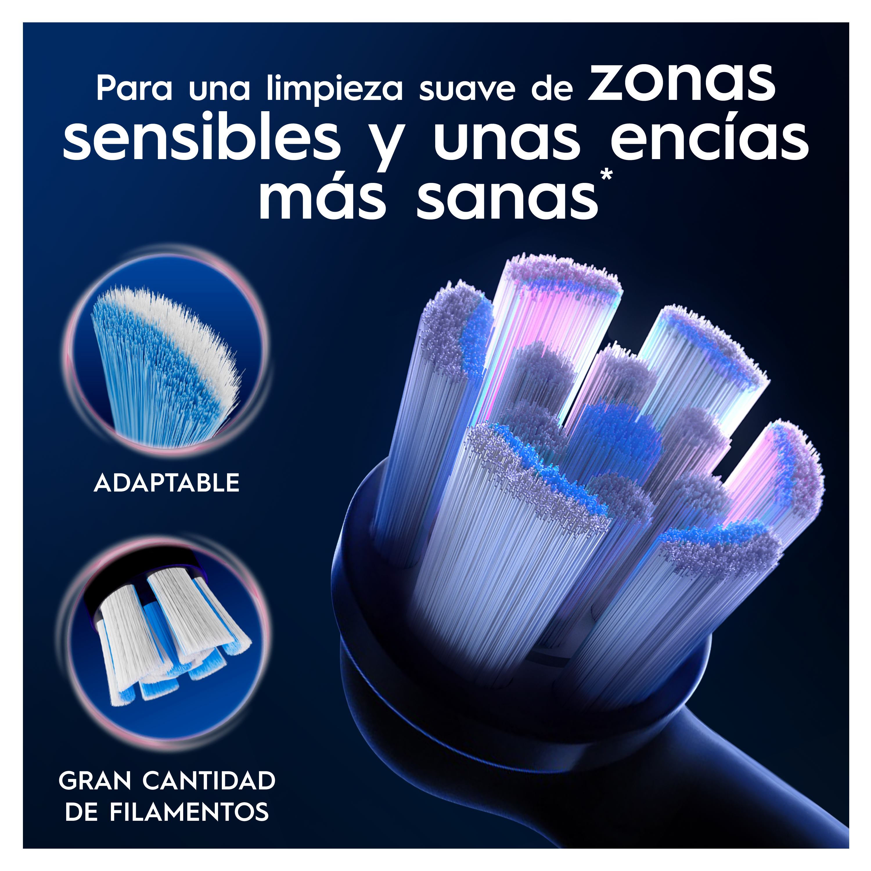 Oral-B iO Recambios Gentle Care en Negro - Pack de 6