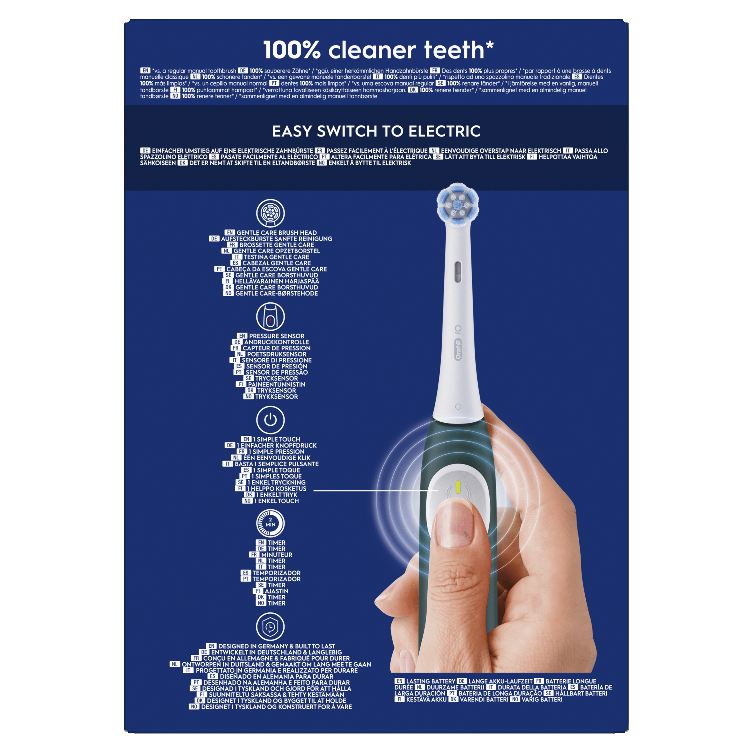 Oral-B iO 2 Cepillo Eléctrico Verde Bosque con 1 cabezal y estuche de viaje