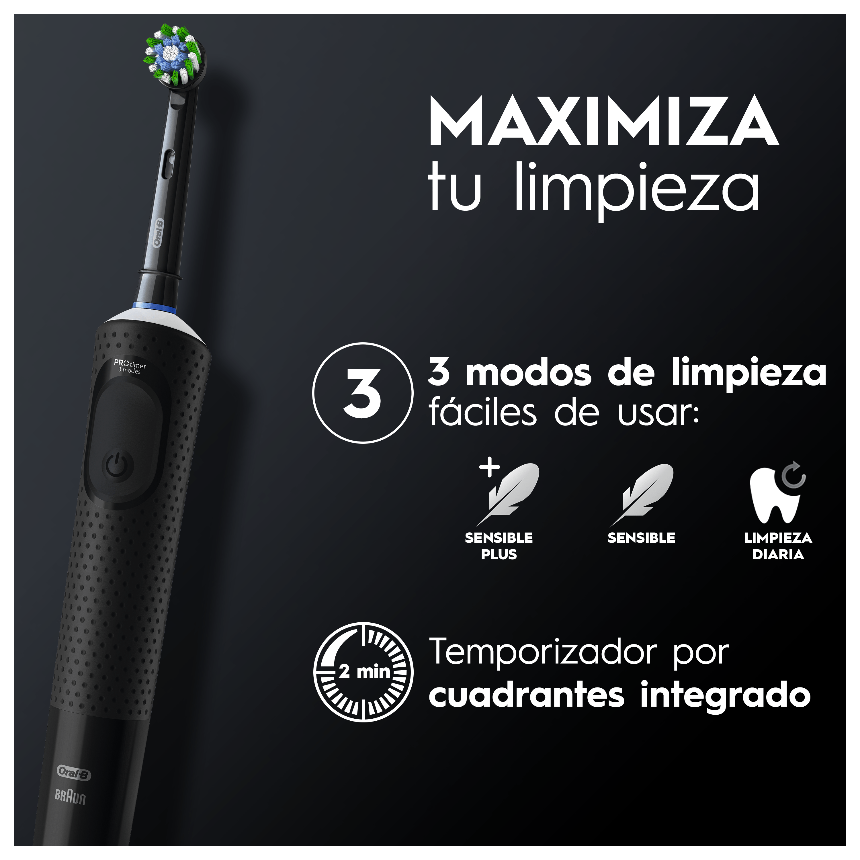 Oral-B Pro Vitality Cepillo de Dientes Eléctrico Negro