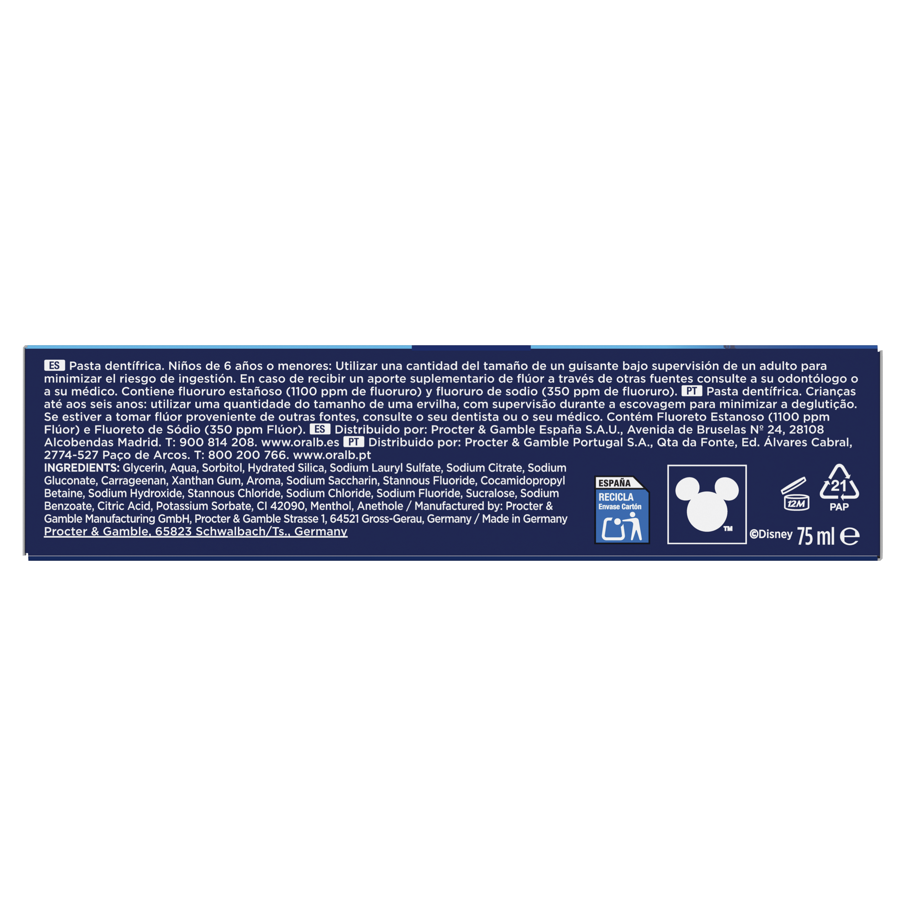 Oral-B Pasta Junior Stitch - Pack de 12