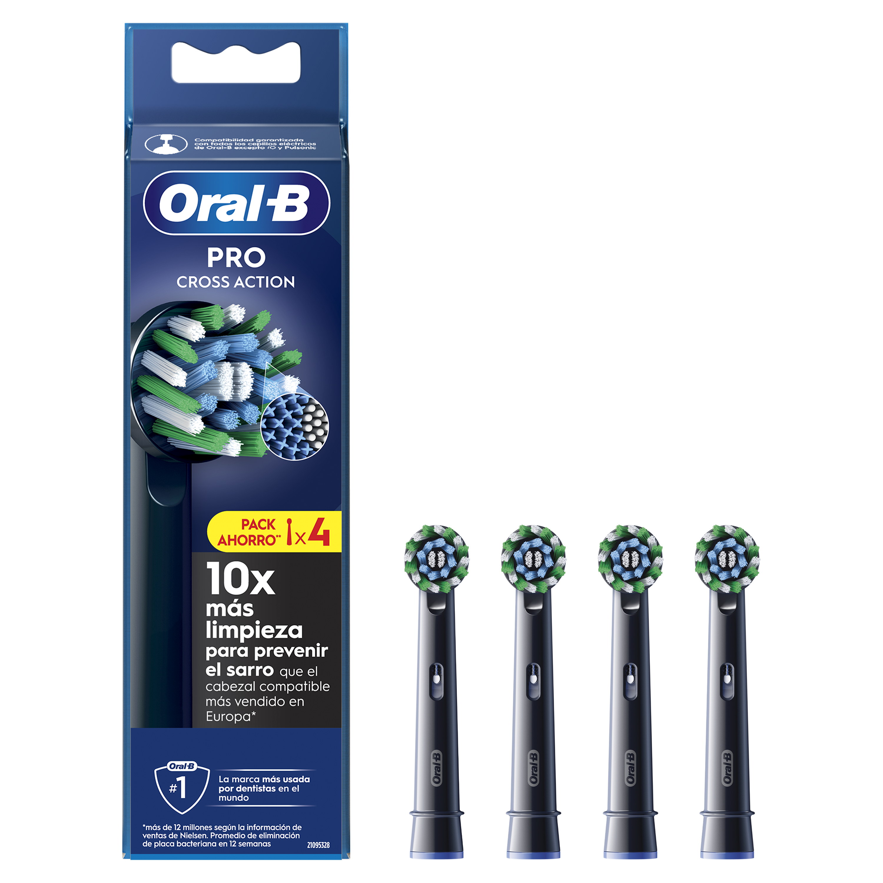 Oral-B Recambios Cross Action Negros - Pack de 20