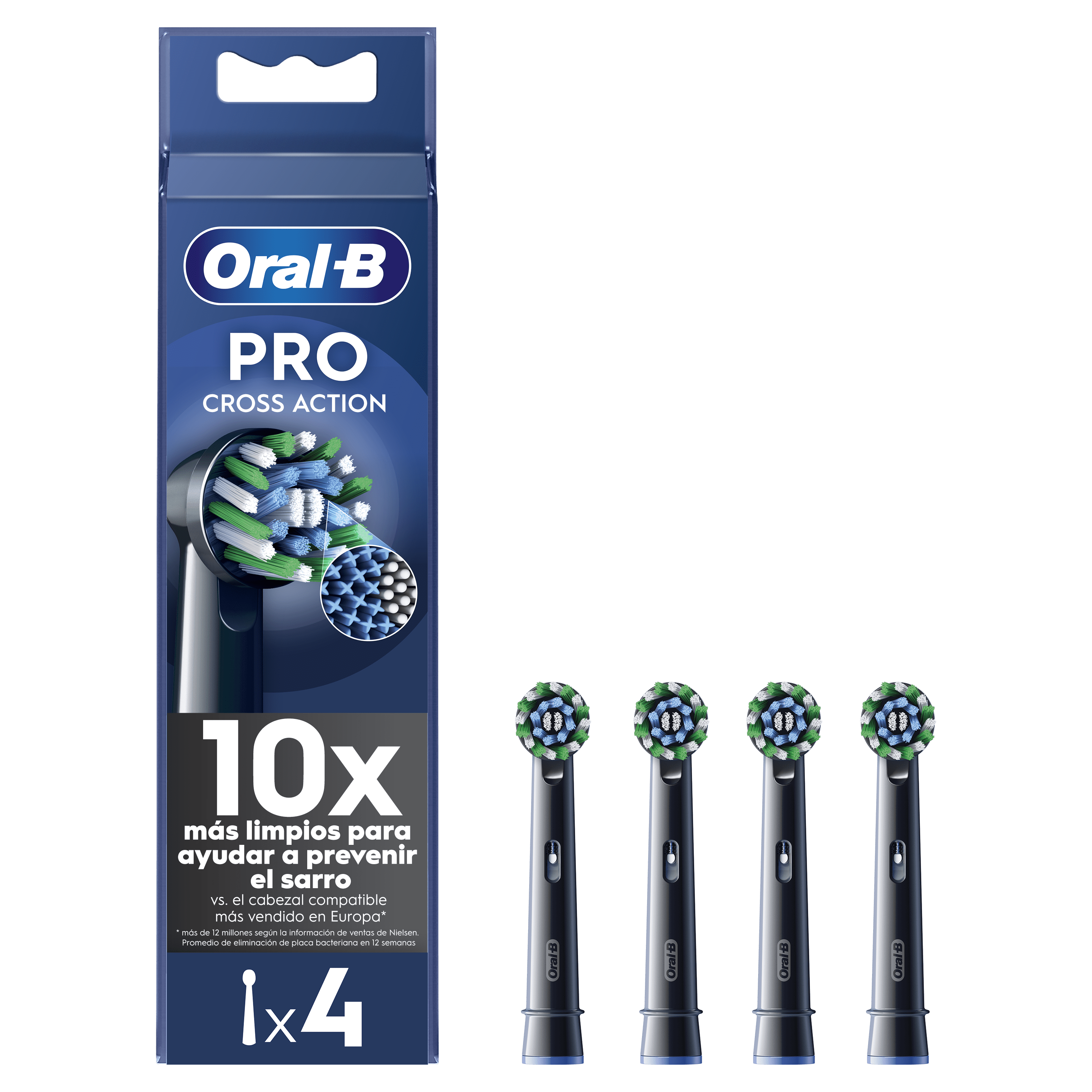 Oral-B Recambios Cross Action Negros - Pack de 20