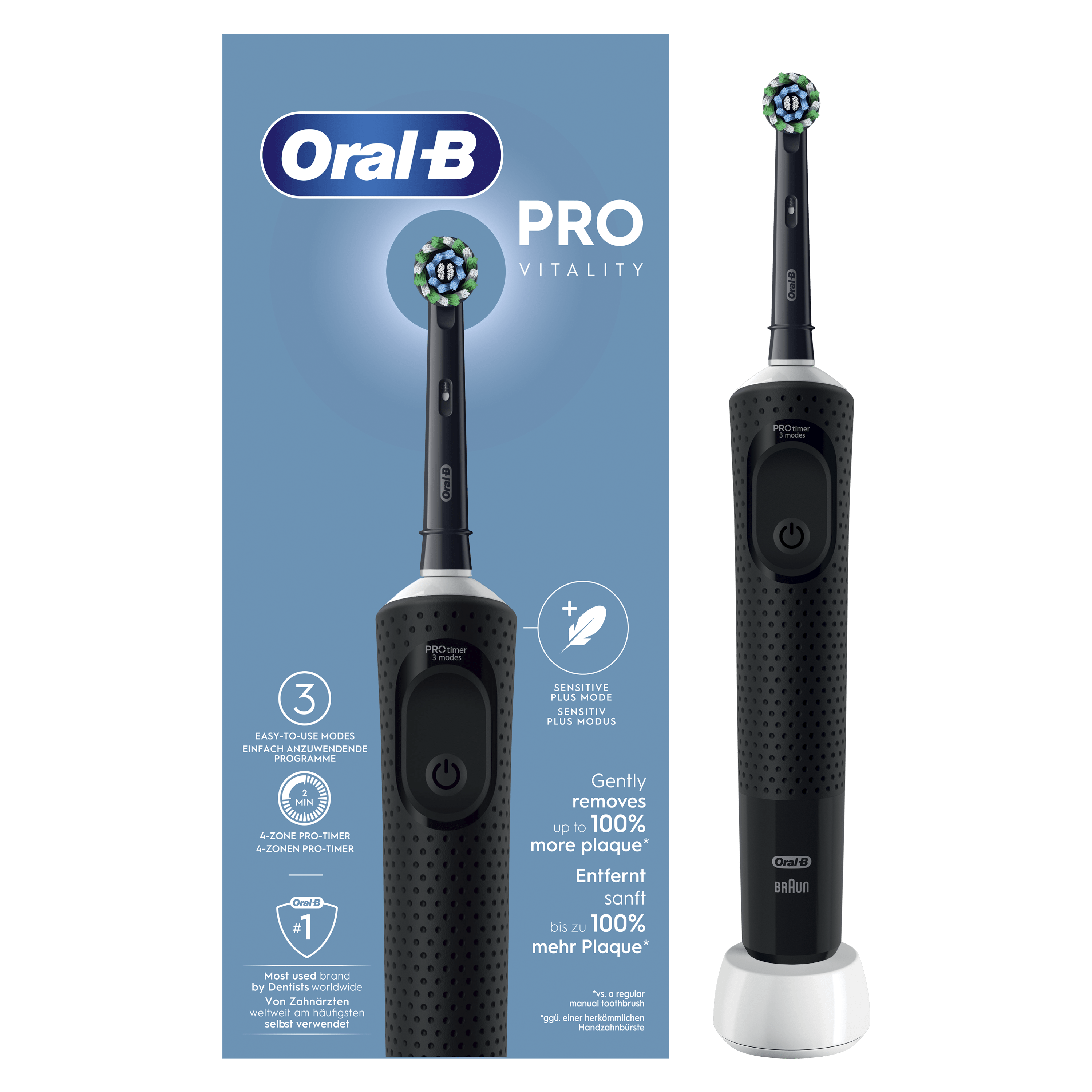Oral-B Pro Vitality Cepillo de Dientes Eléctrico Negro