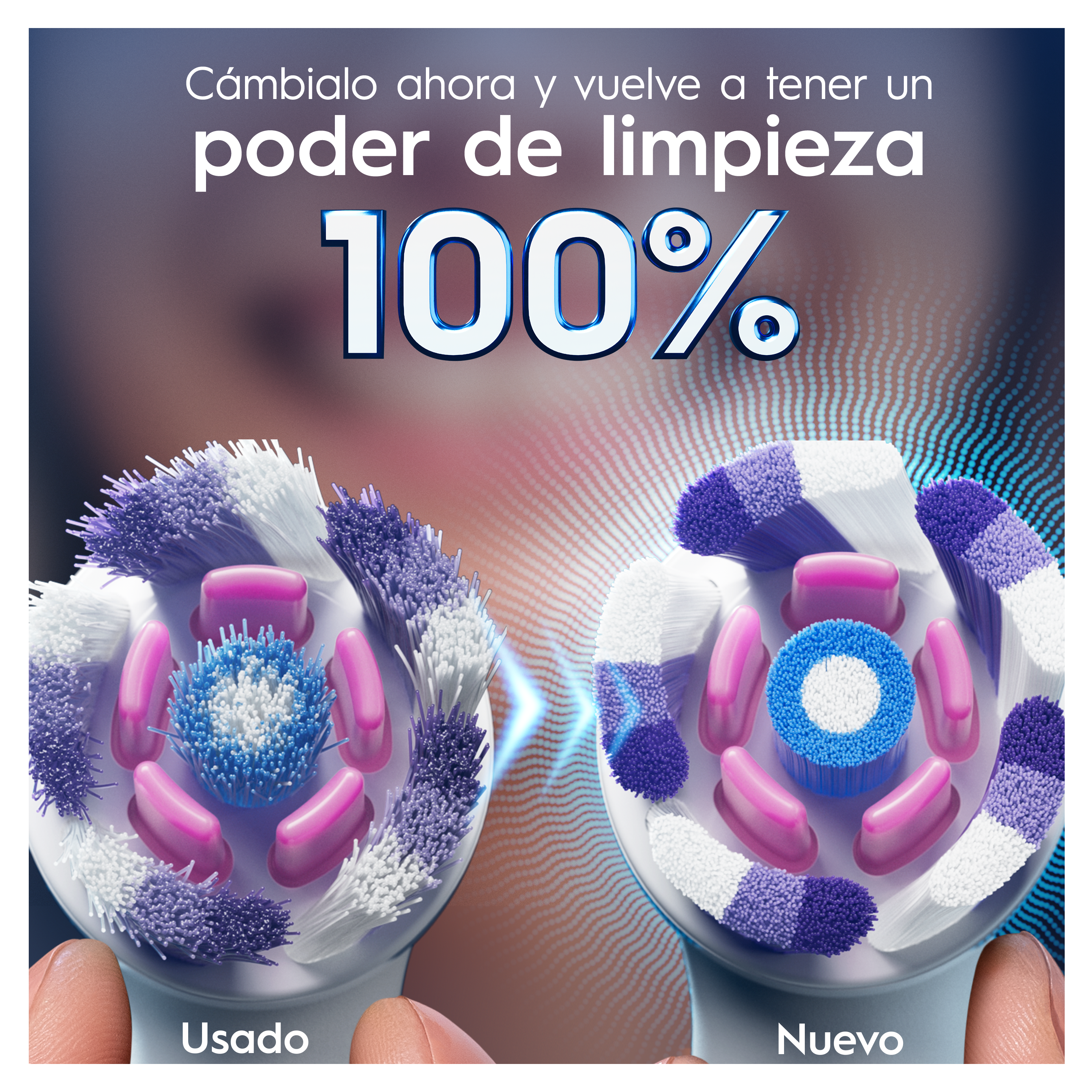 Oral-B iO Recambios Radiant White en Blanco - Pack de 6