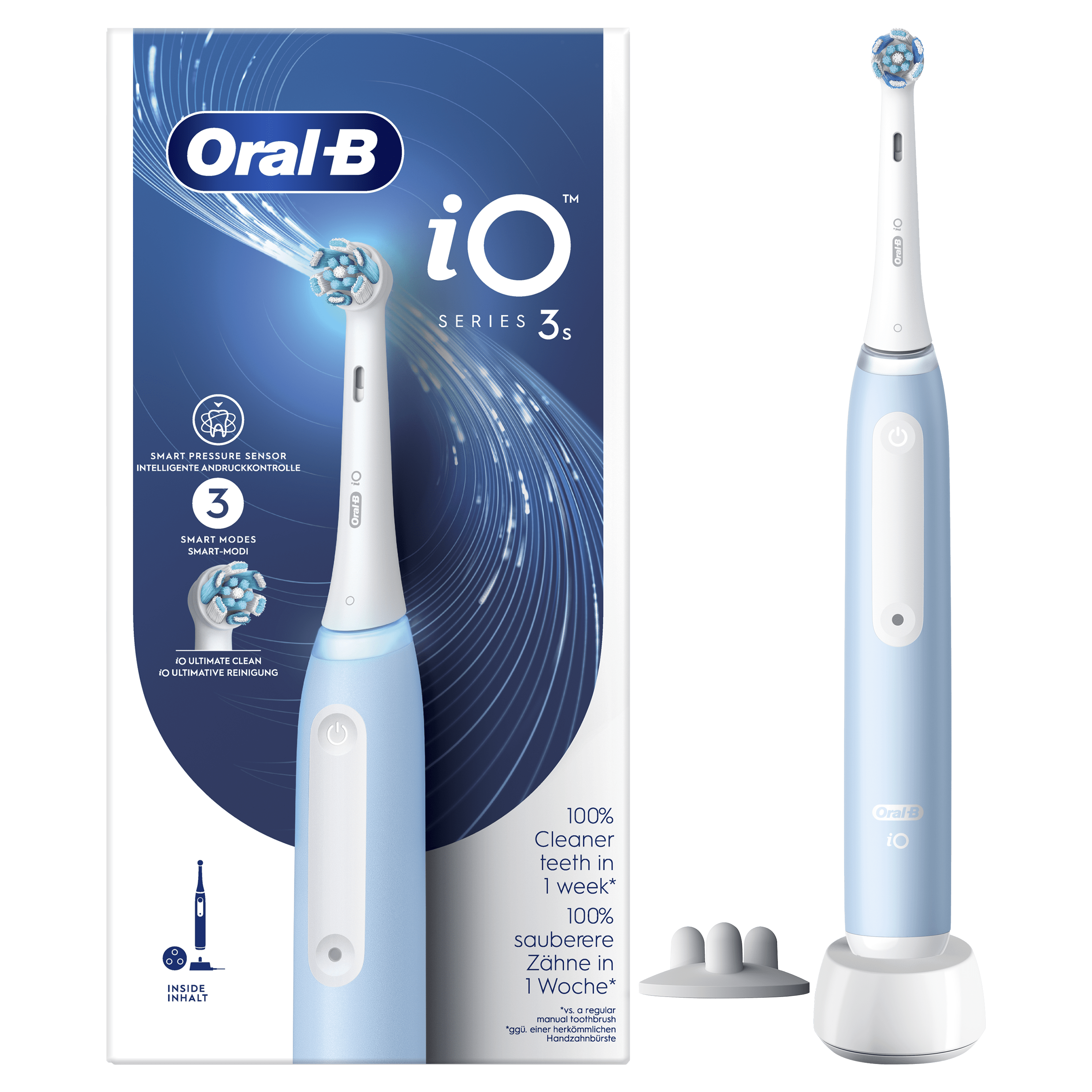 Oral-B iO 3 Cepillo Eléctrico Azul con 1+3 cabezal