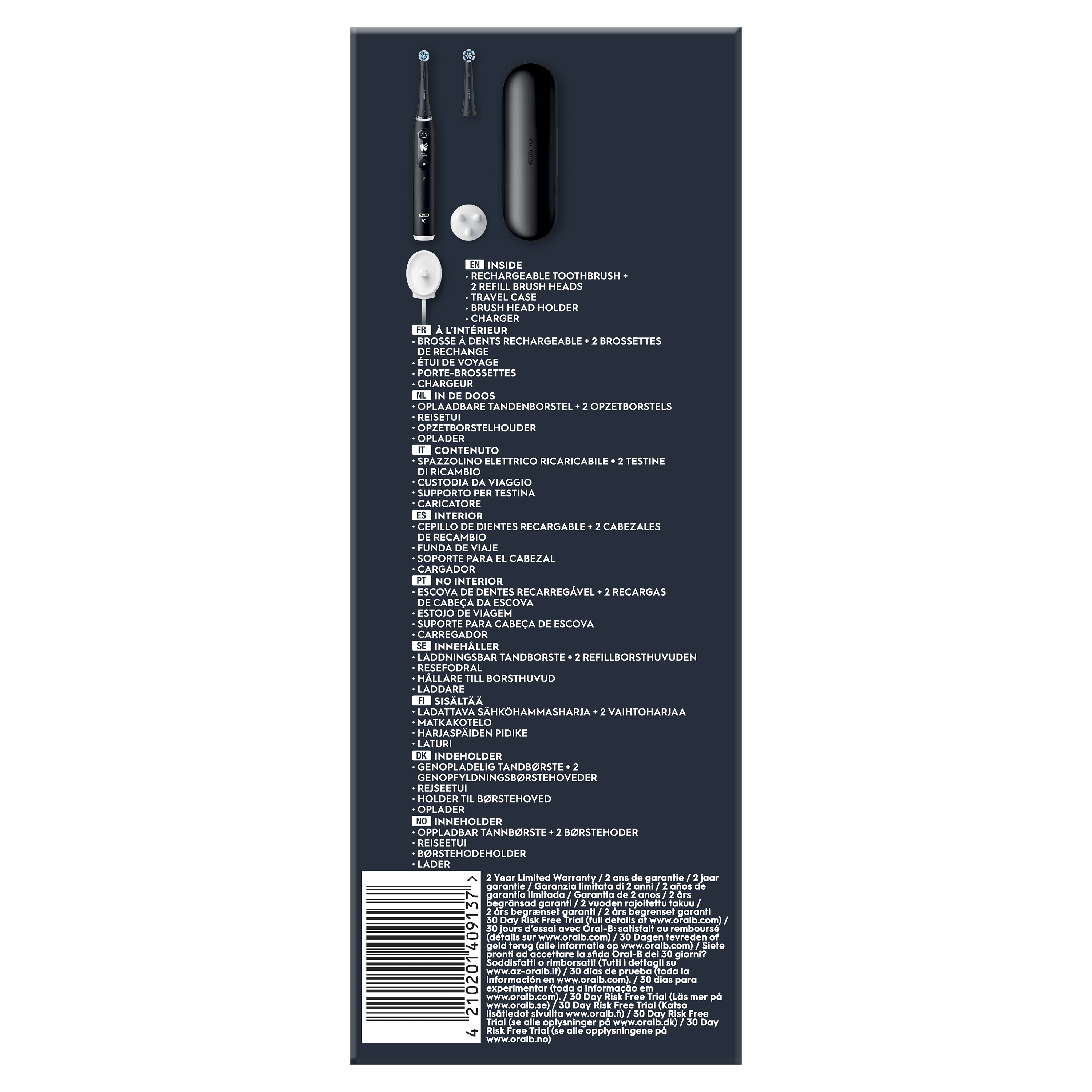 Oral-B iO 6 Cepillo Eléctrico Negro con 2 cabezales