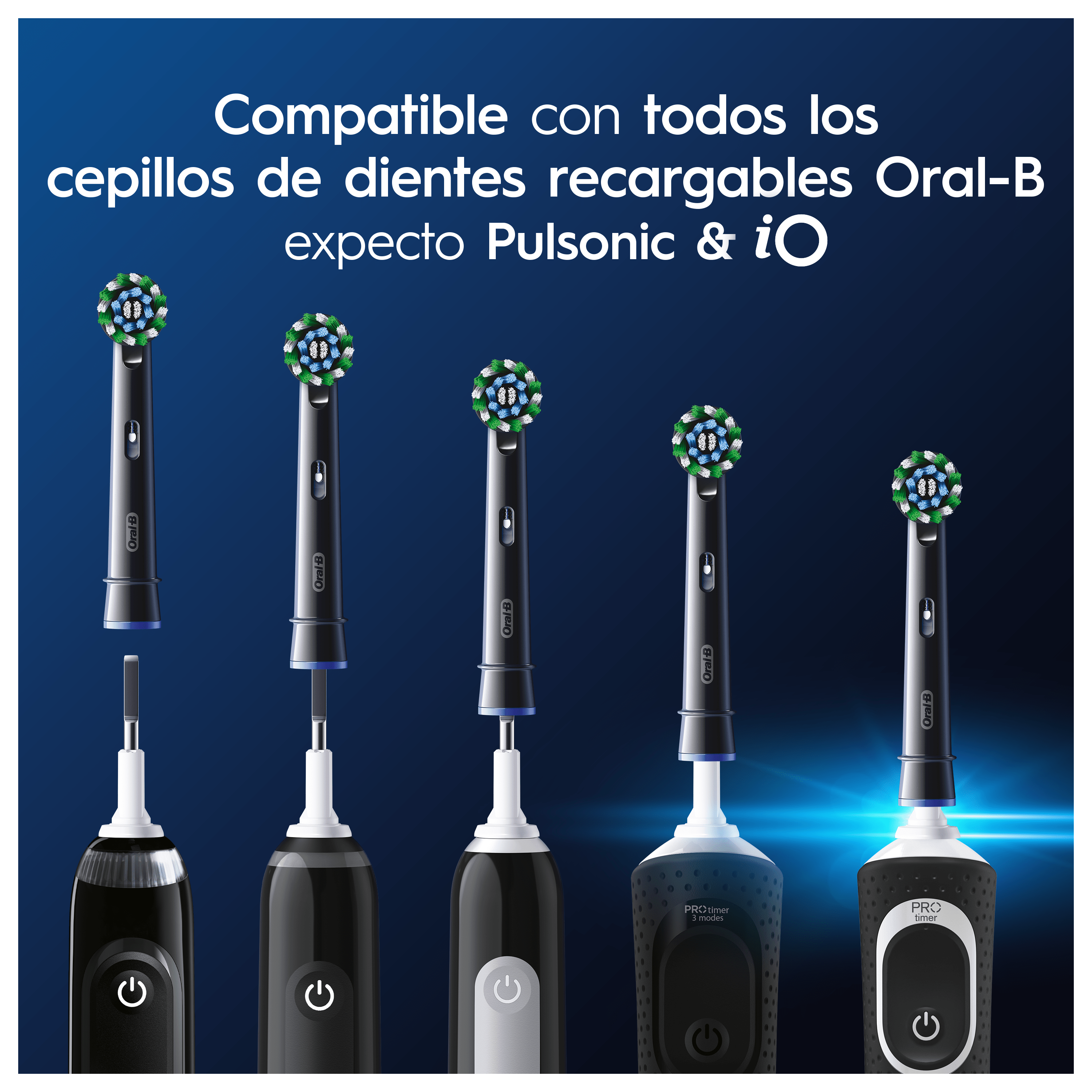Oral-B Recambios Cross Action Negros - Pack de 18