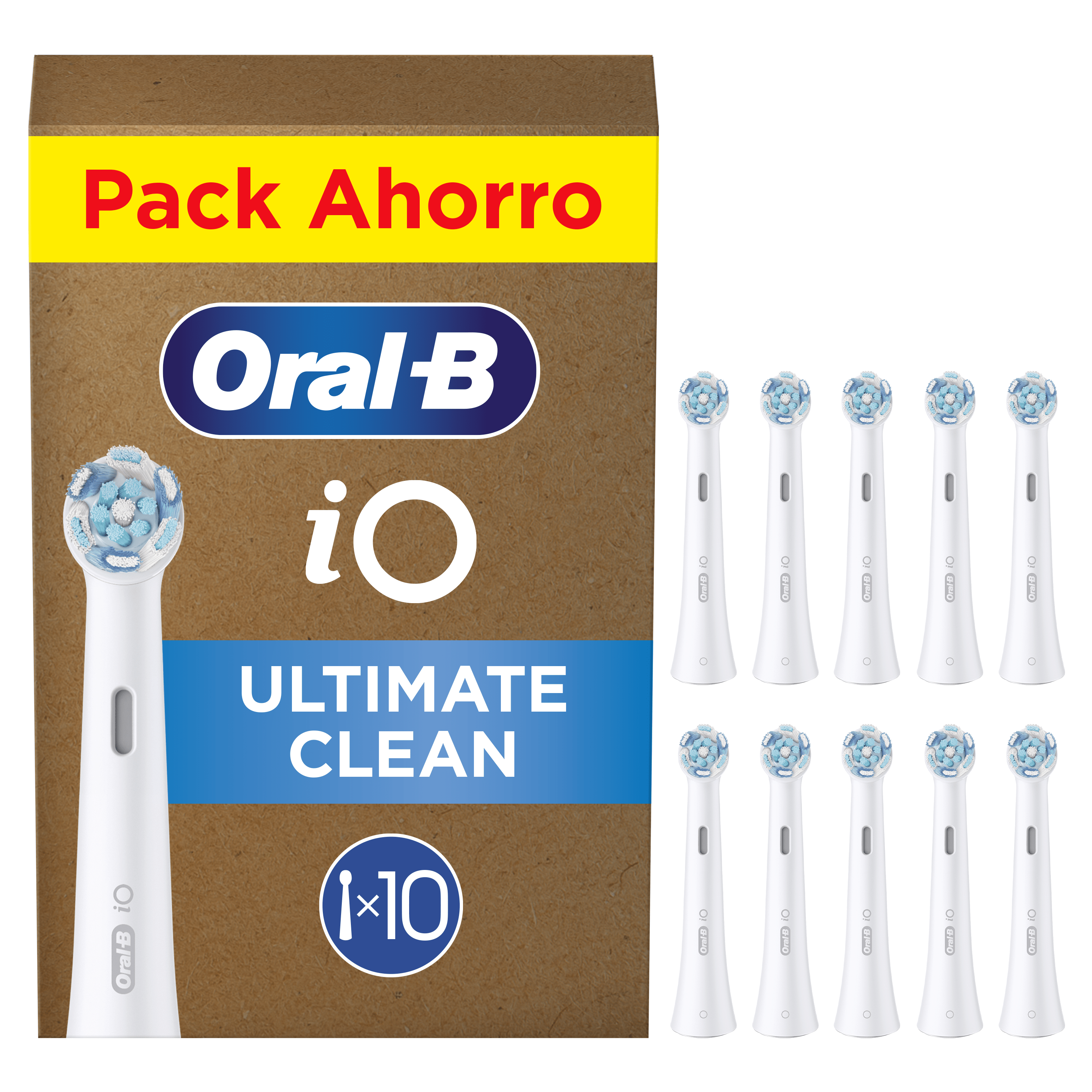 Oral-B iO Recambios Ultimate Clean en Blanco - Pack de 10