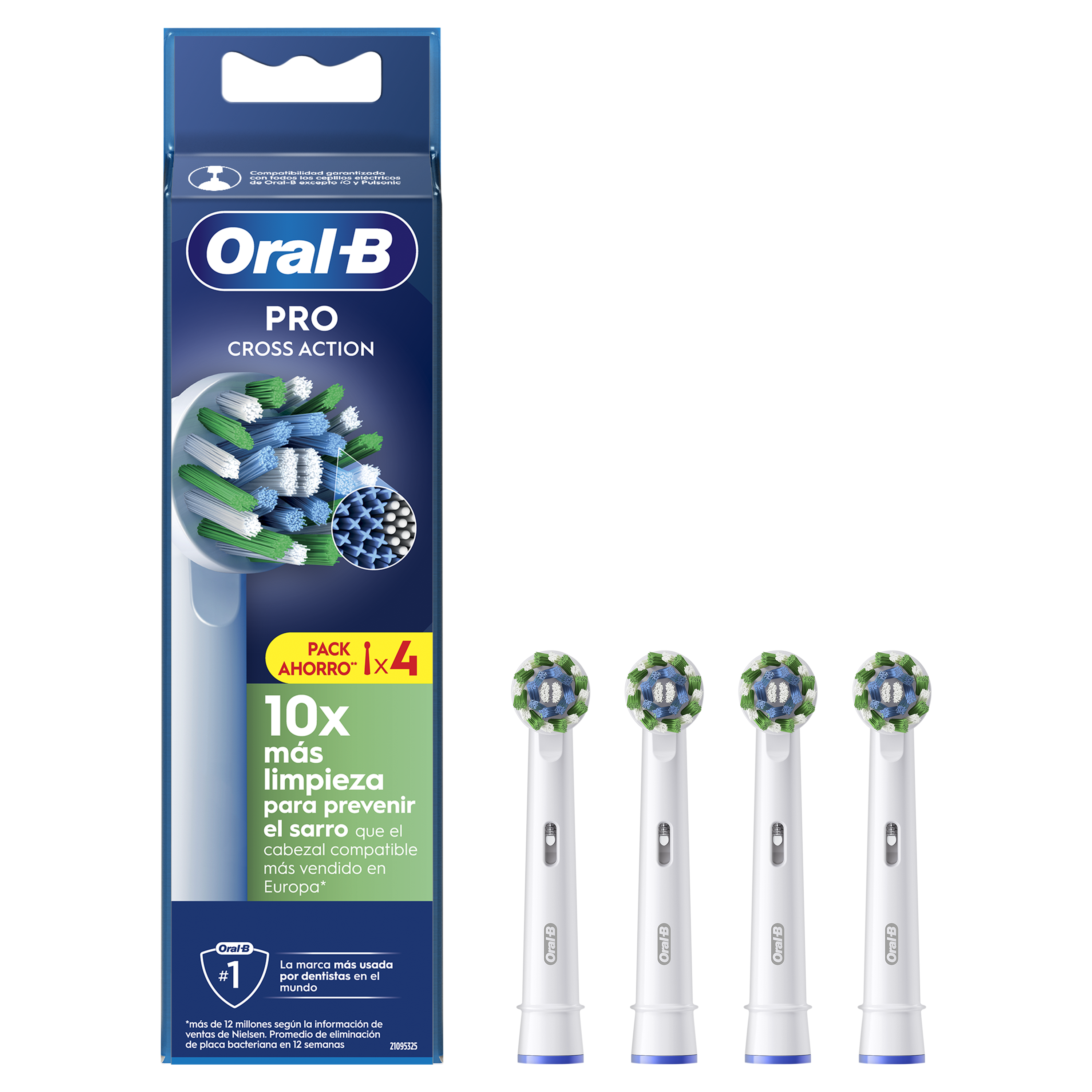 Oral-B Recambios Cross Action Blancos - Pack de 20