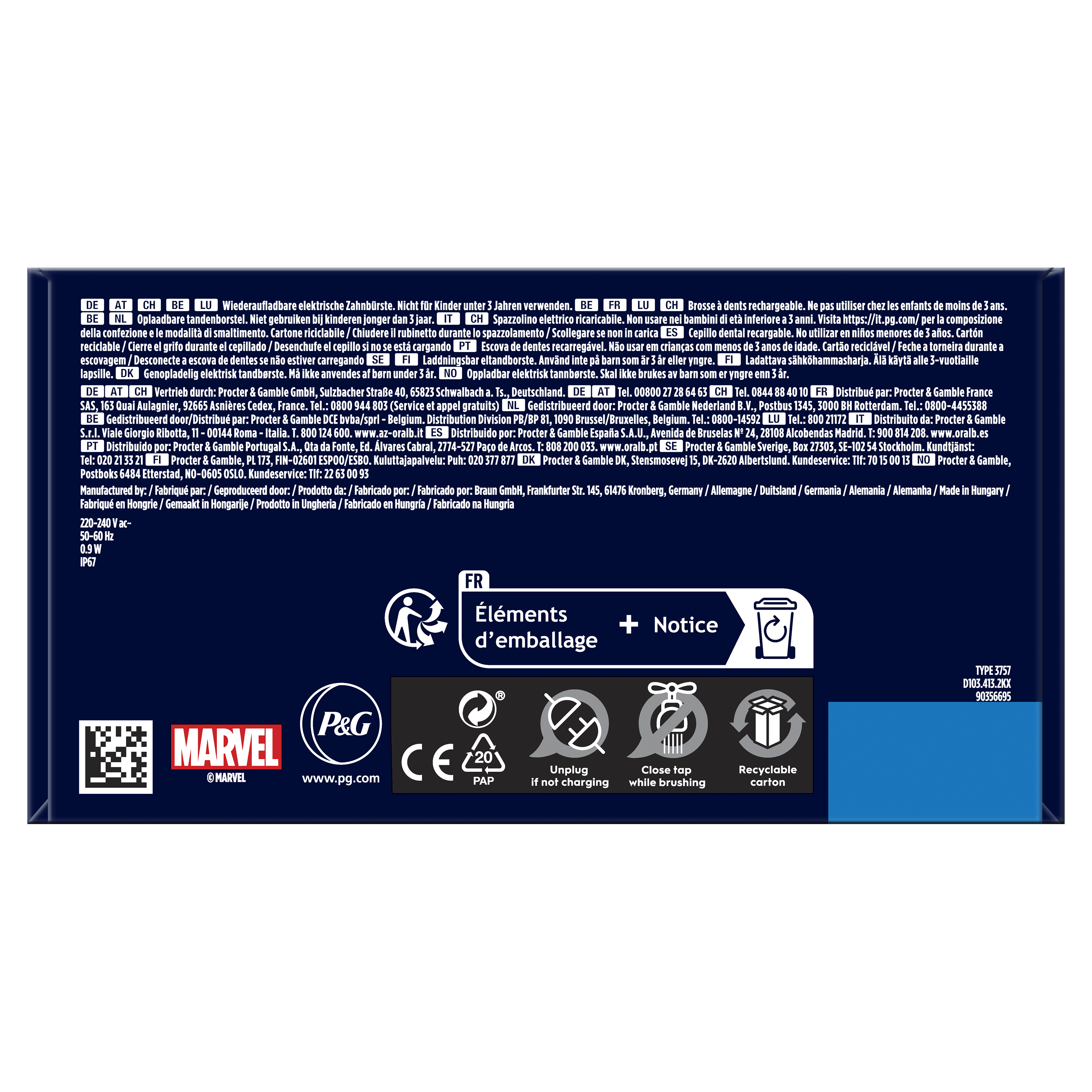 Oral-B Pro Kids Spiderman Cepillo Eléctrico con 1 Cabezal