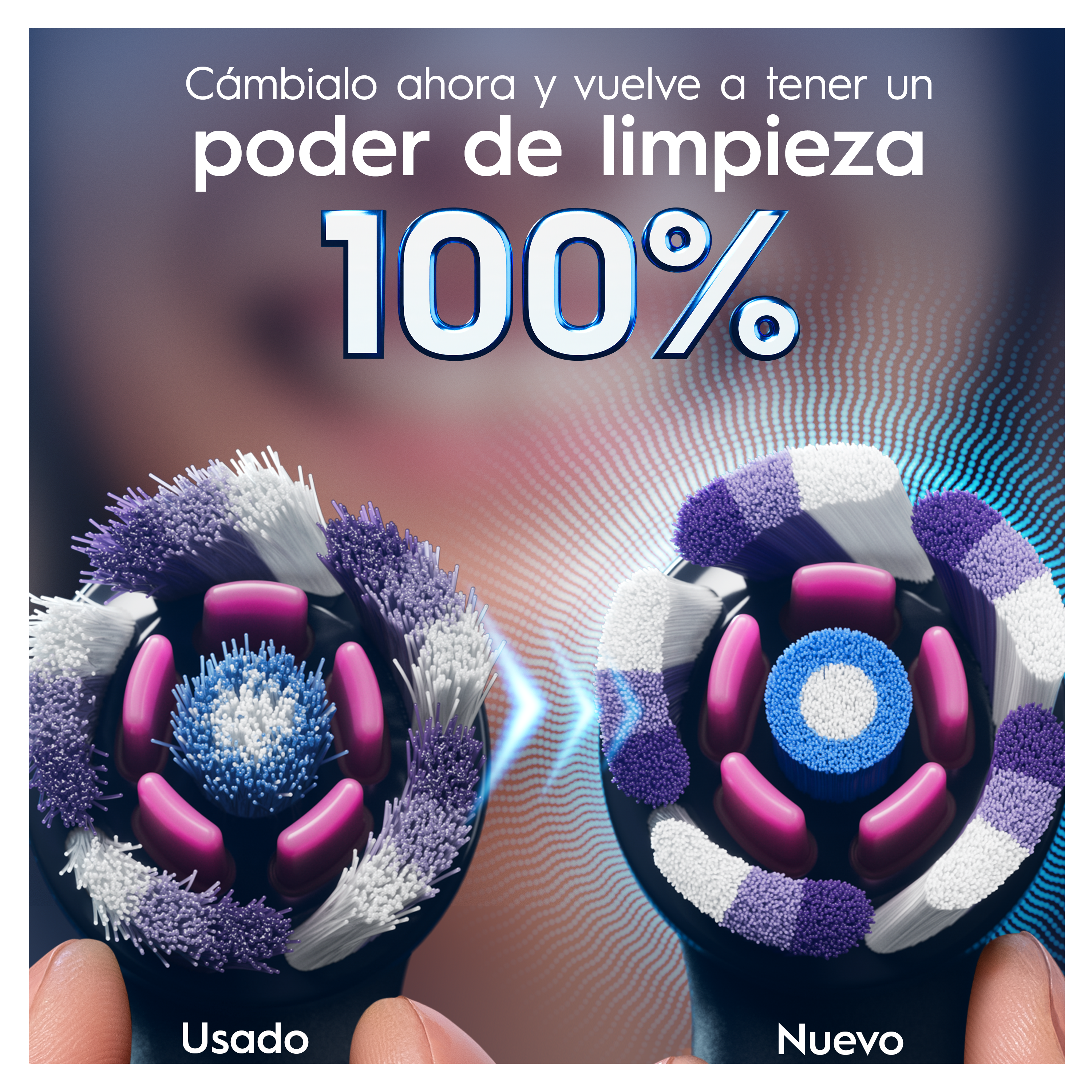 Oral-B iO Recambios Radiant White en Negro - Pack de 8