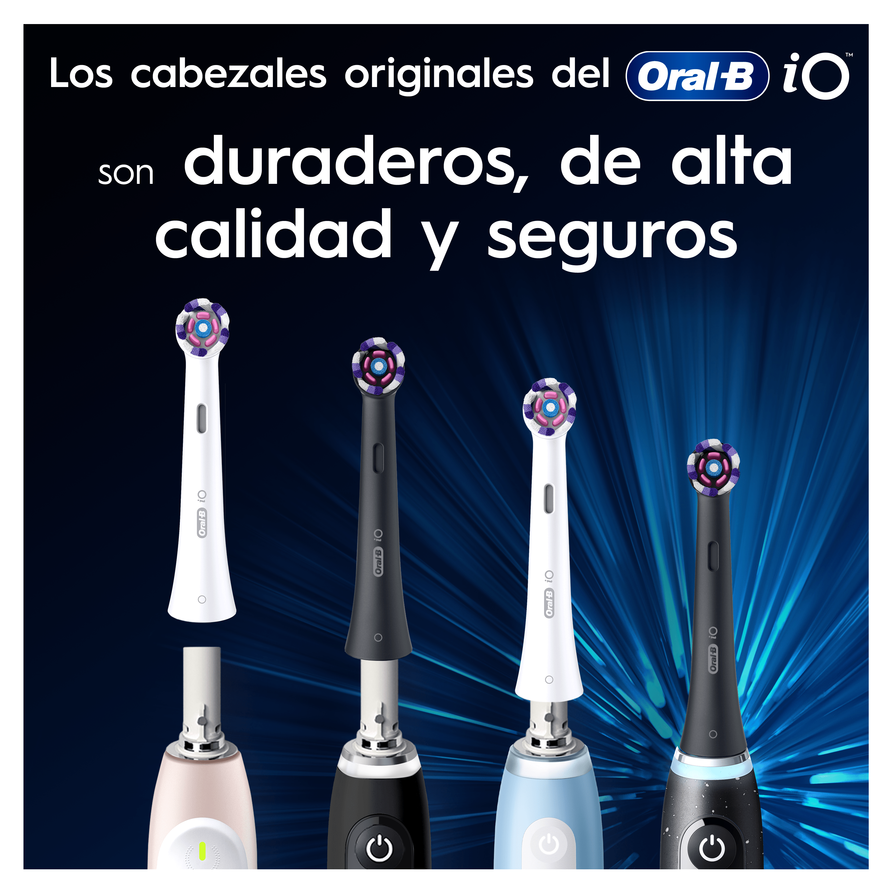 Oral-B iO Recambios Radiant White en Blanco - Pack de 6