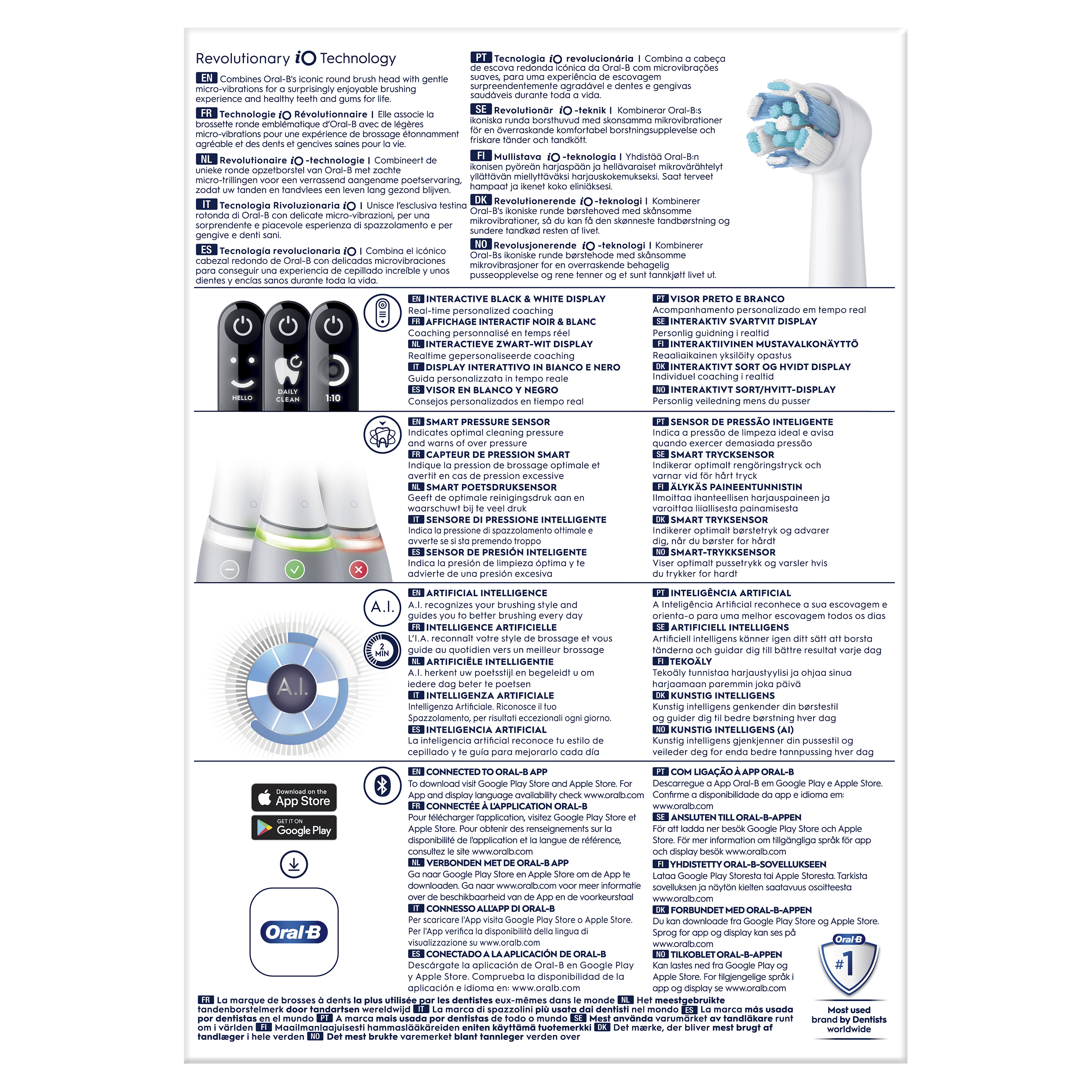 Oral-B iO 6 Cepillo Eléctrico Gris con 2+4 cabezales