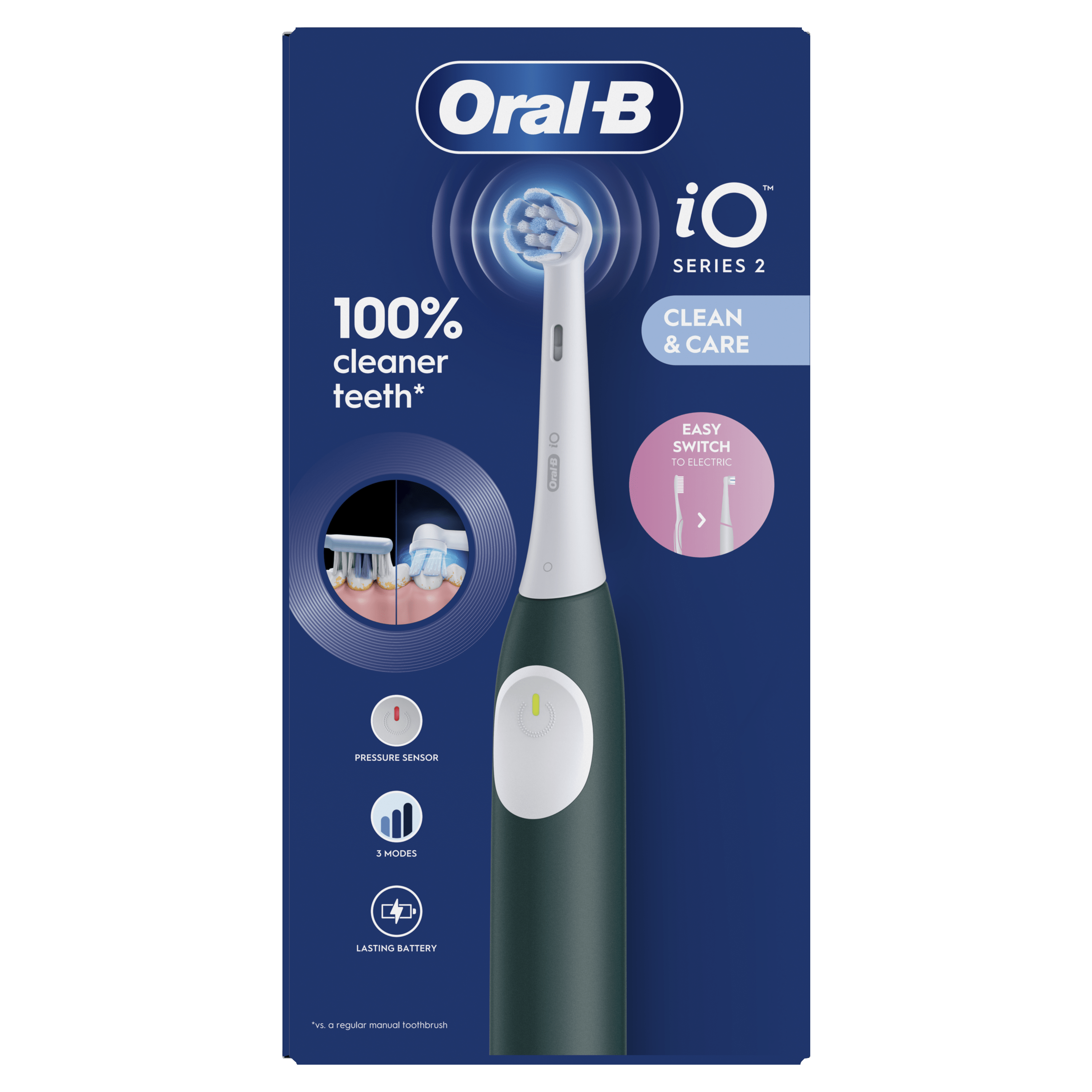 Oral-B iO 2 Cepillo Eléctrico Verde Bosque con 1 cabezal