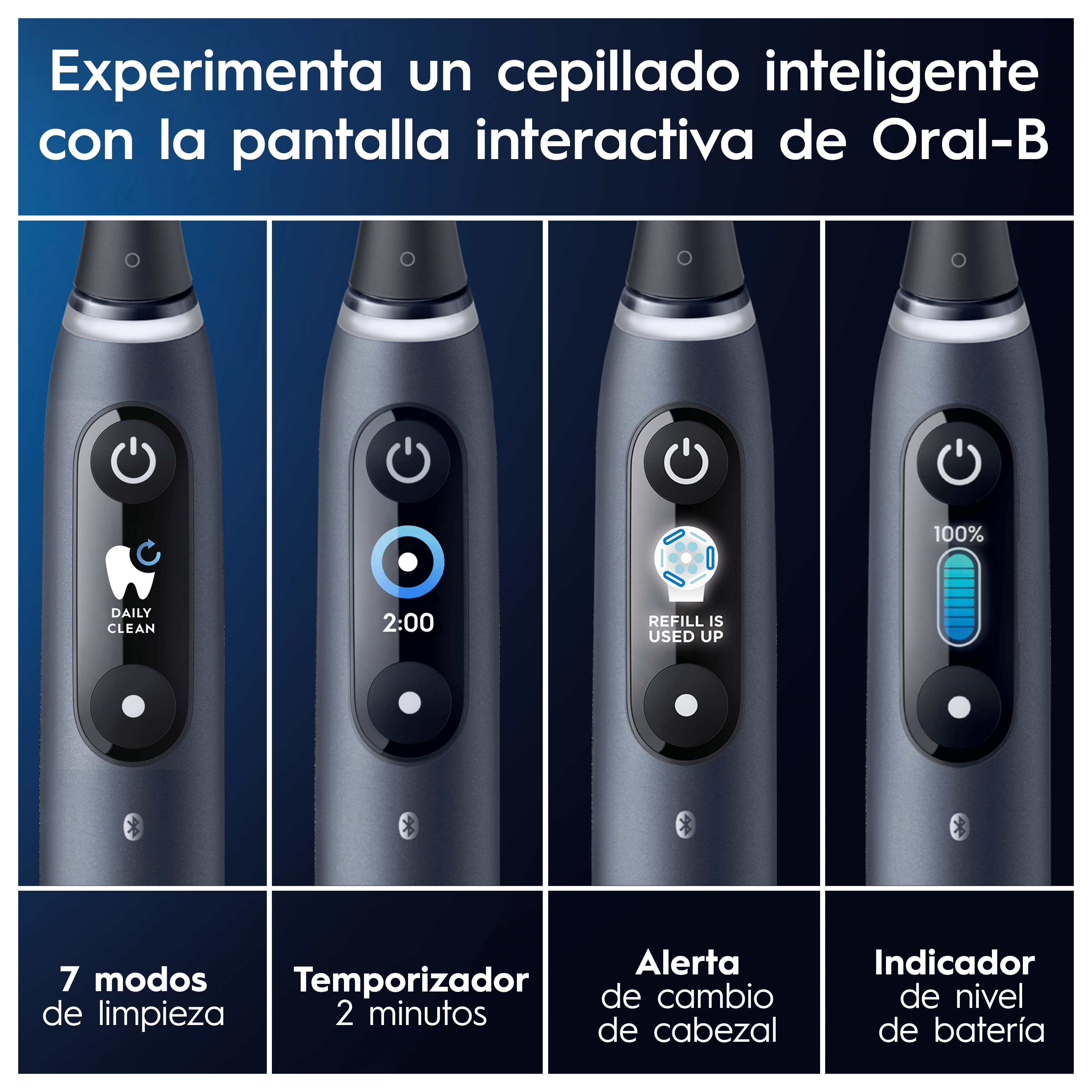 Oral-B iO 9 Pack dúo de Cepillos Eléctricos negro y rosa con 3 Recambios