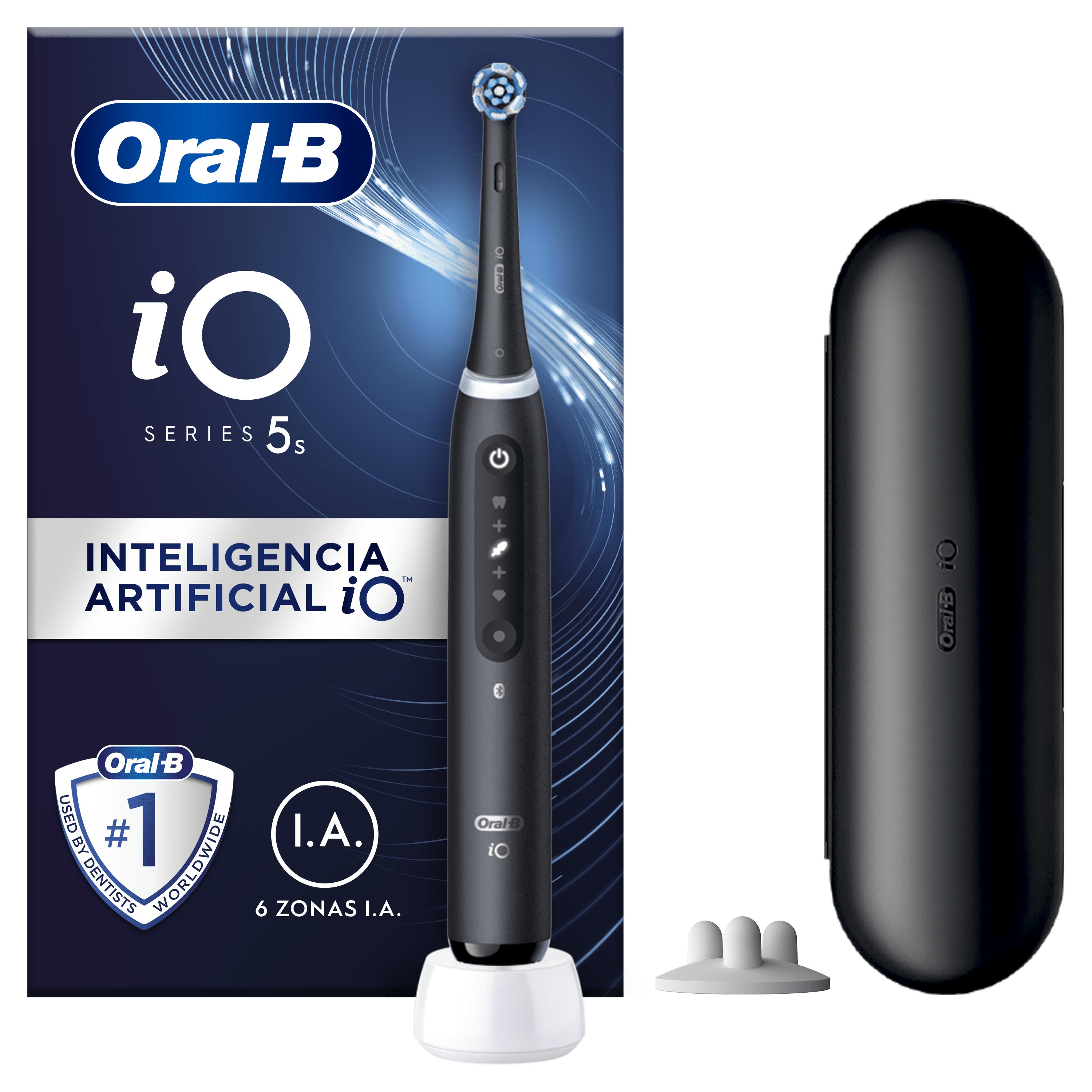 Oral-B iO 5 Cepillo Eléctrico Negro con 1+2 cabezal