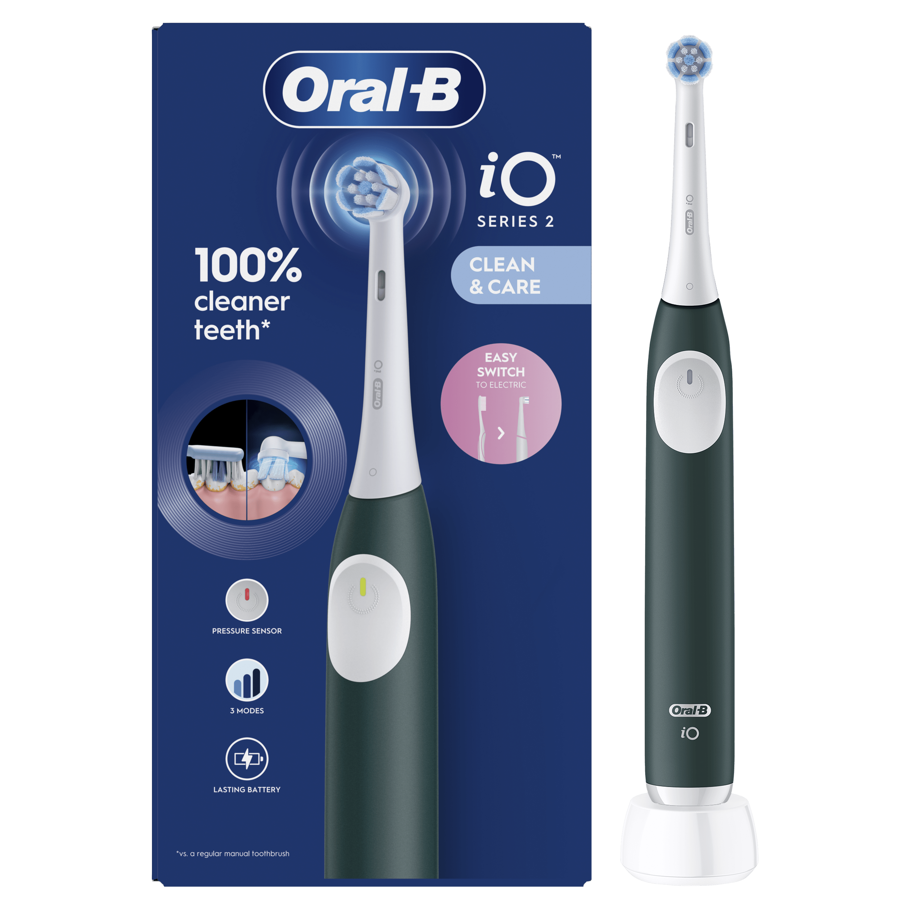 Oral-B iO 2 Cepillo Eléctrico Verde Bosque con 1 Cabezal