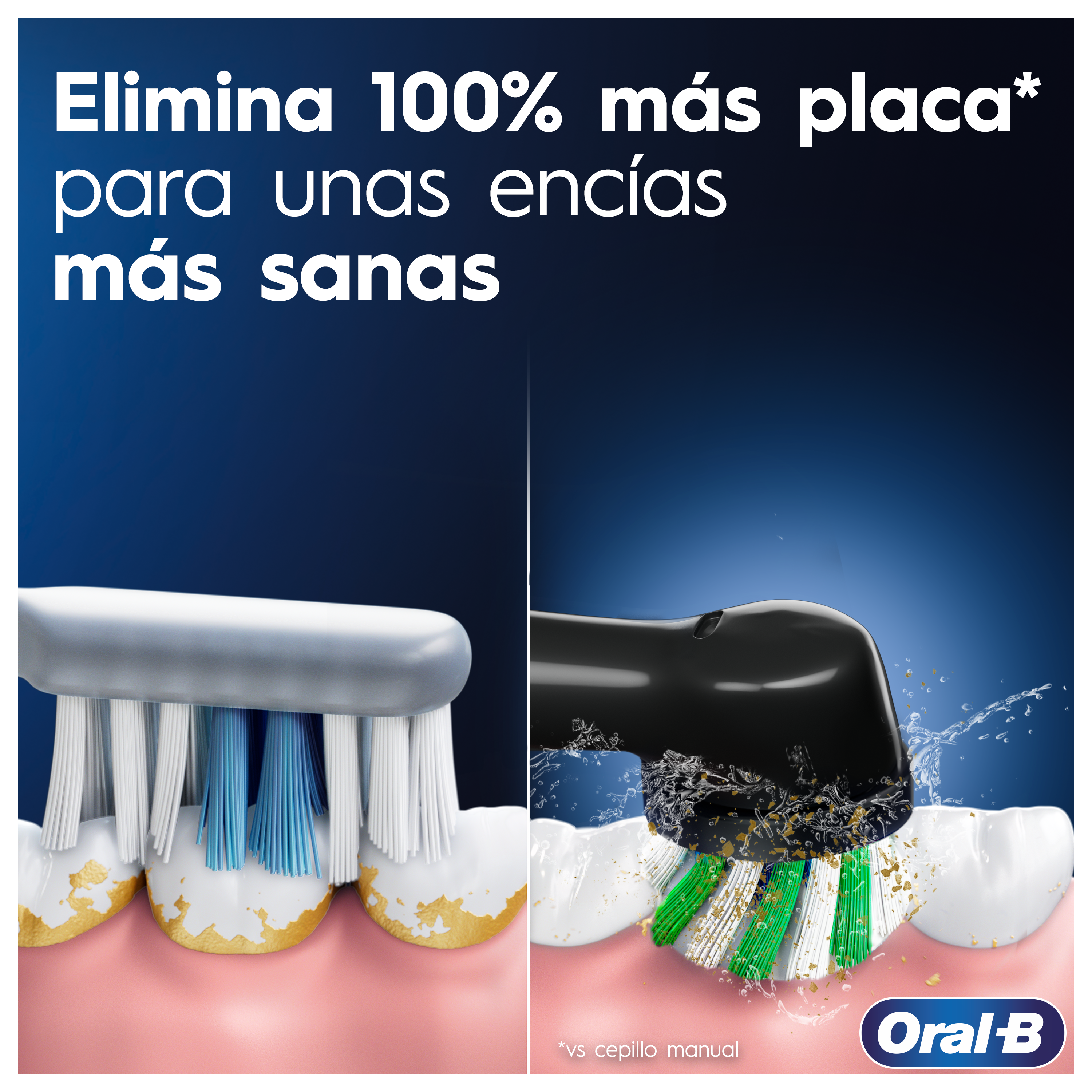 Oral-B Pro 3 Pack Dúo de Cepillos Eléctricos Rosa y Negro con 3 Recambios