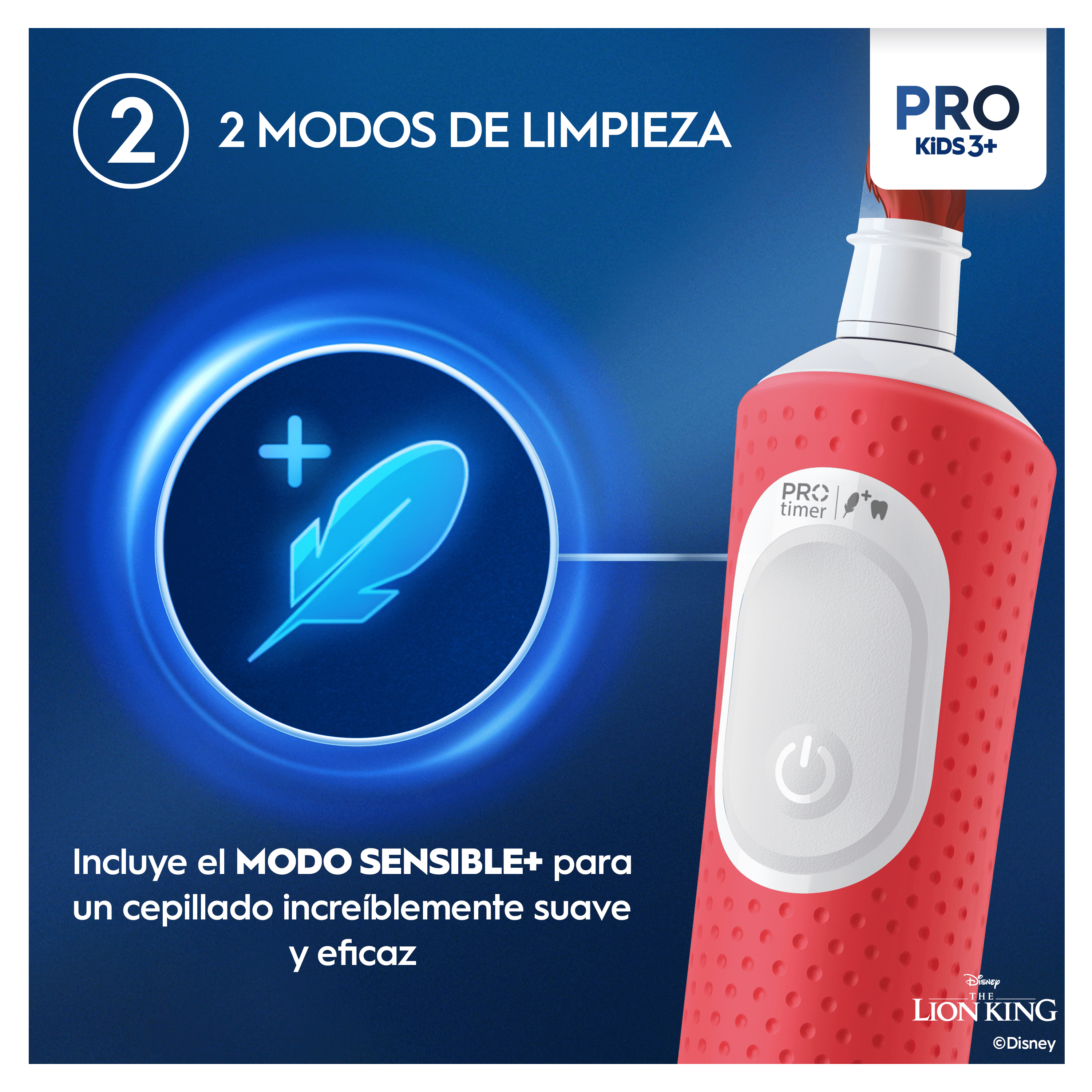 Oral-B Pro Kids Rey León Cepillo Eléctrico con 1+8 Recambios